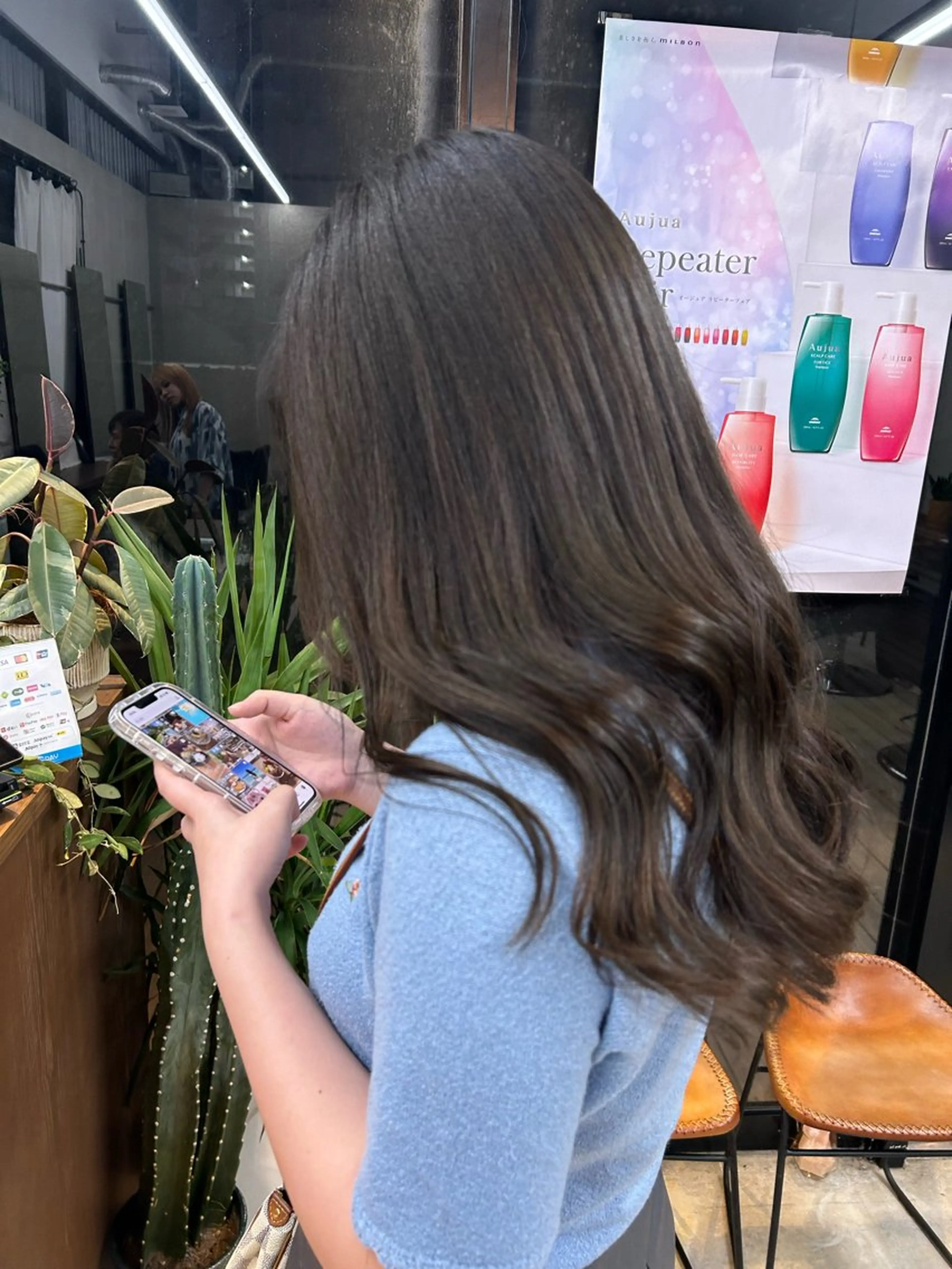 カラー グレージュ オリーブグレージュ オリーブグレー オレンジ オリーブ/ ナカミネアキナのヘアスタイル