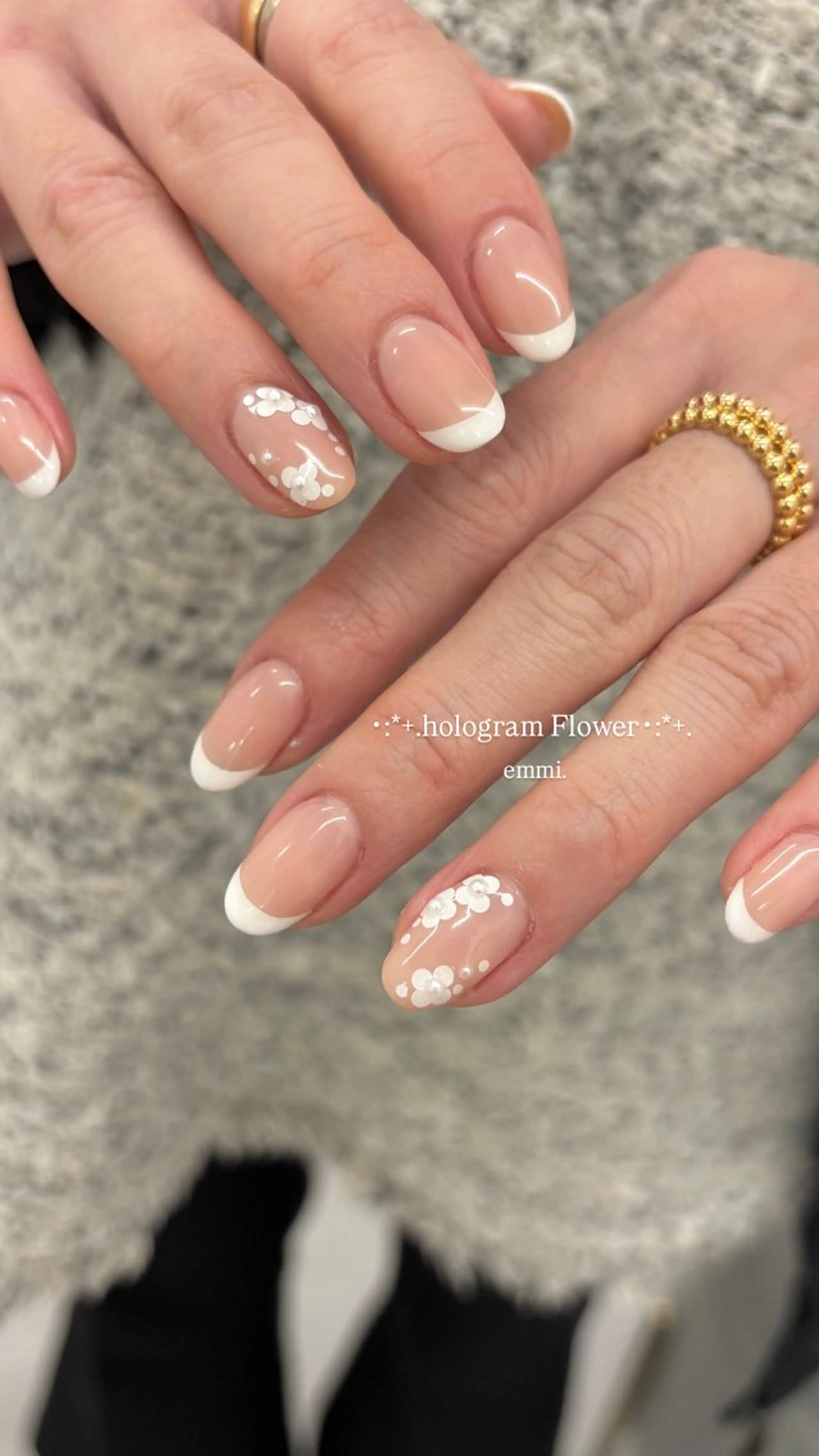 ネイル チークネイル フレンチネイル ガーリー 氷ネイル・うるうるネイル マグネットネイル ハンドネイル emmi nailのネイルデザイン