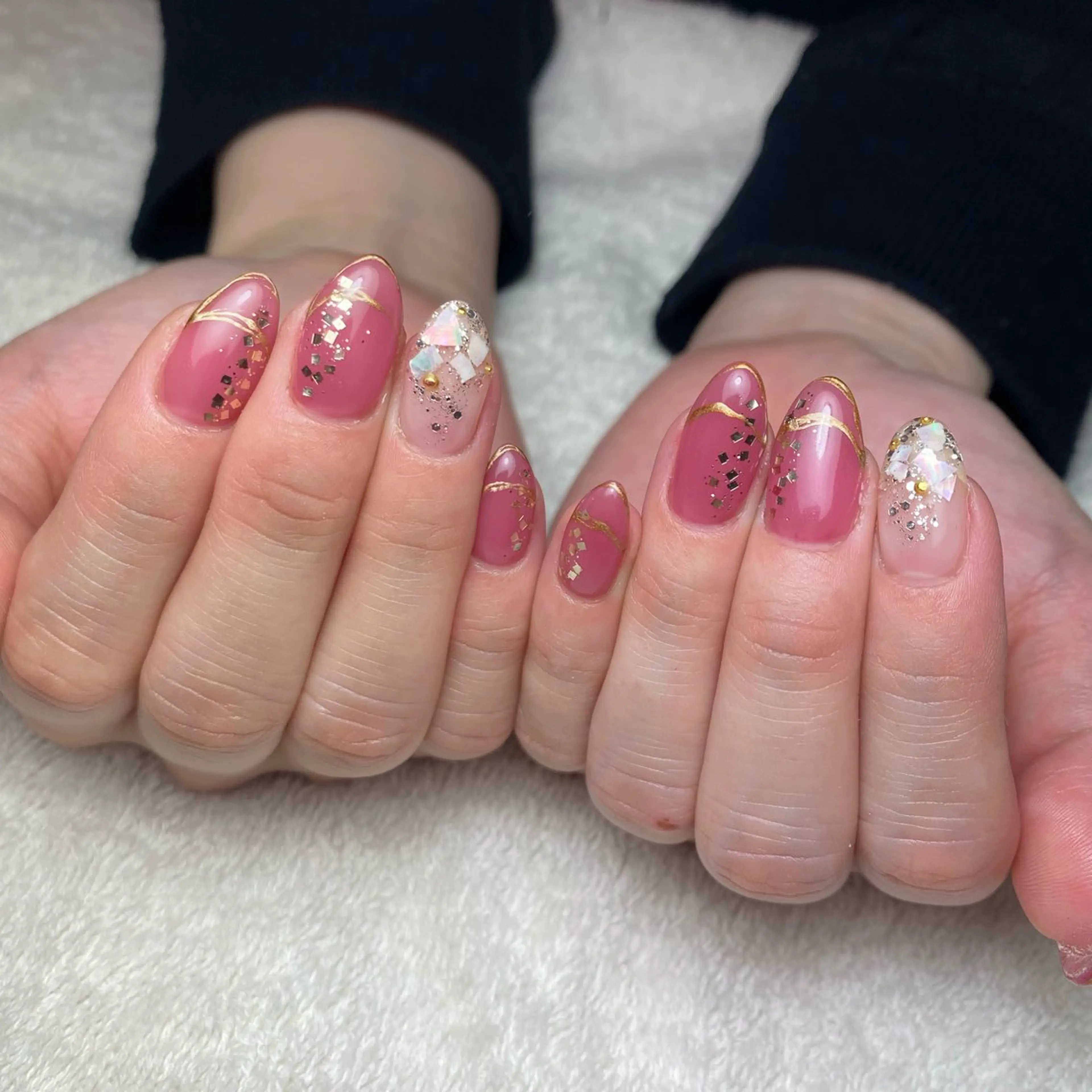 ネイル キラキラネイル ピンク COCO +のエステ・リラクイメージ