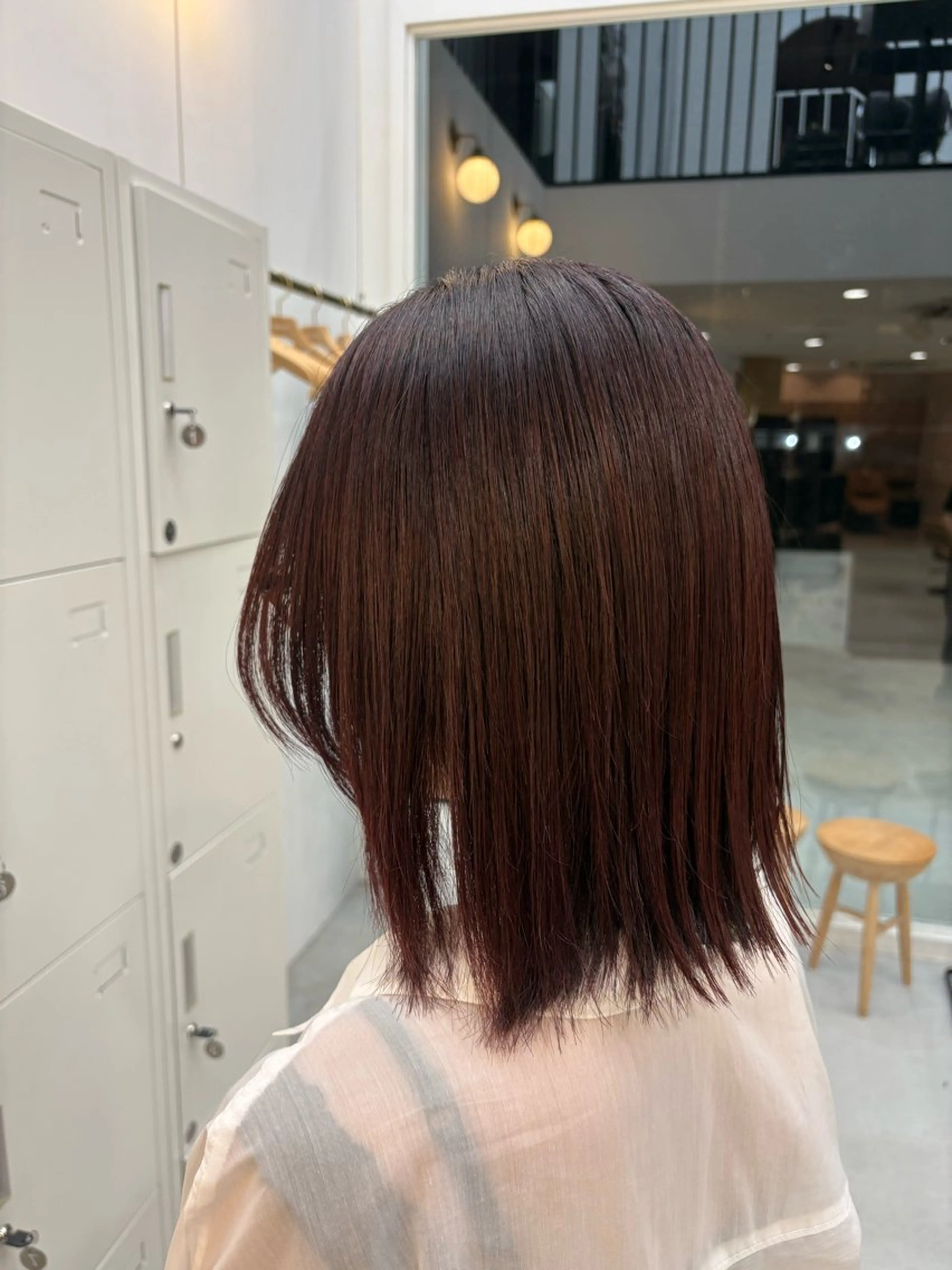 カラー ブラウンカラー カシス 齋藤 そらのヘアスタイル