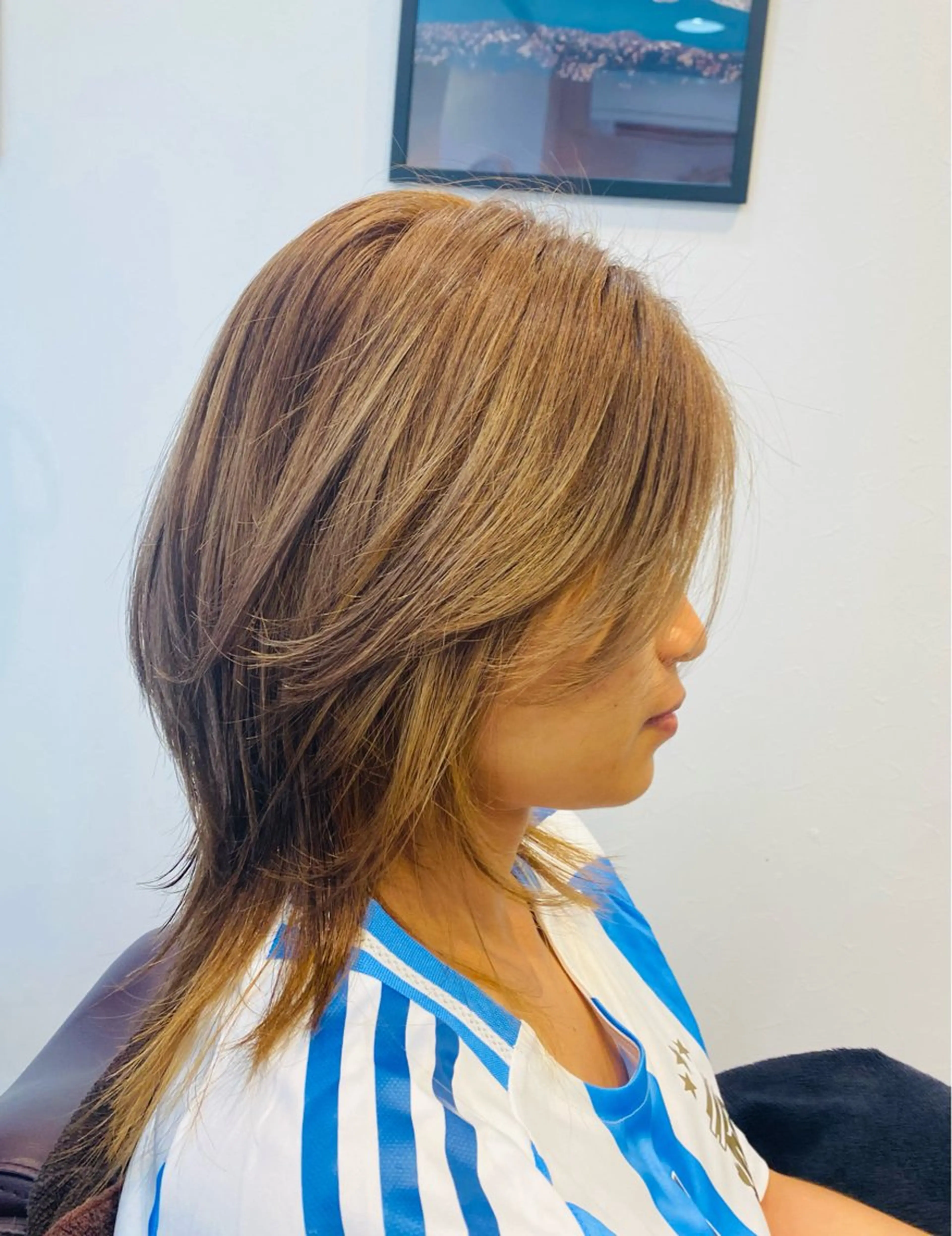 セミロング ウルフカット TRIP フクダのヘアスタイル