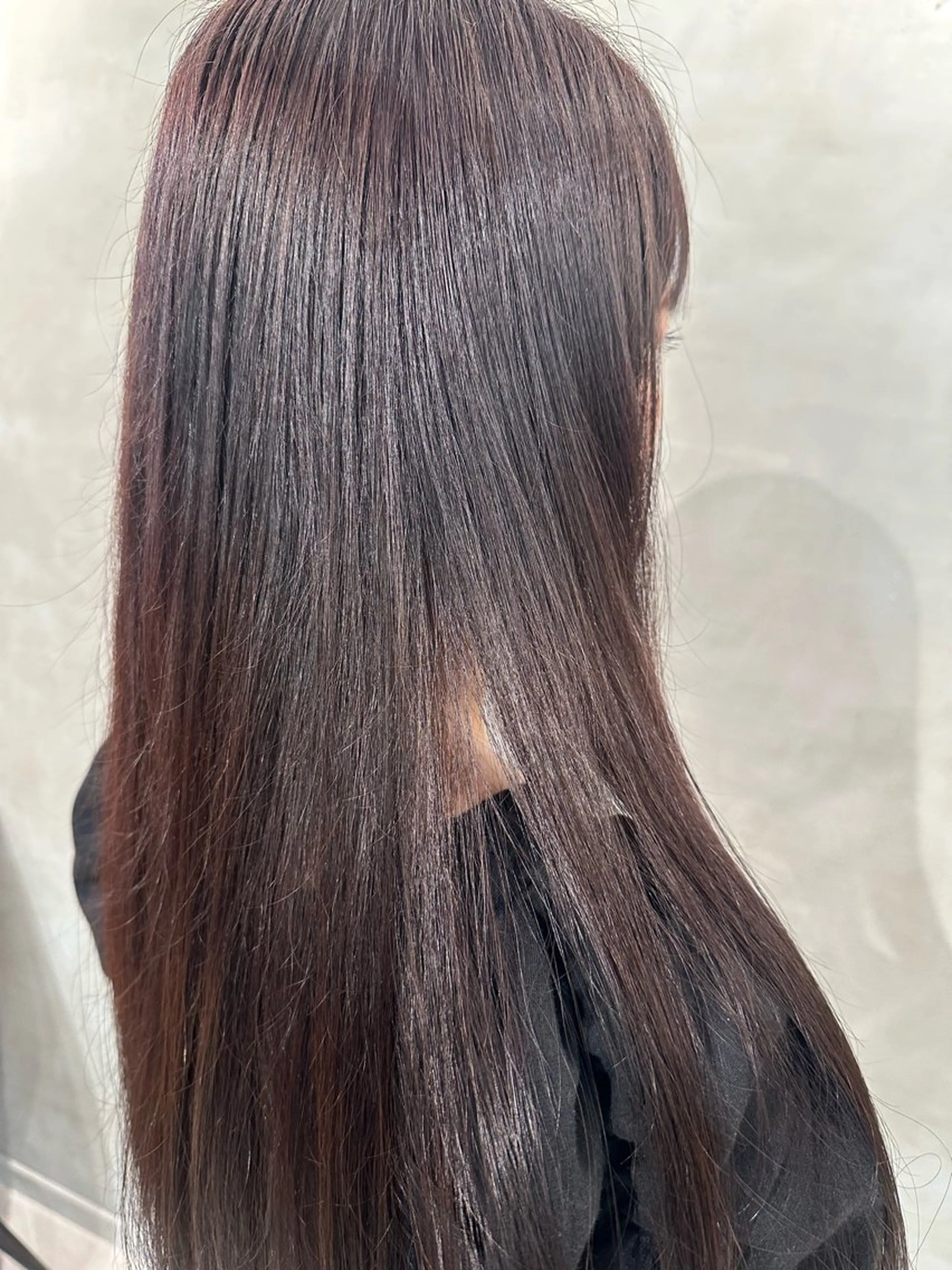 ロング カラー 銀座レイヤーカット ×シースルー前髪のヘアスタイル