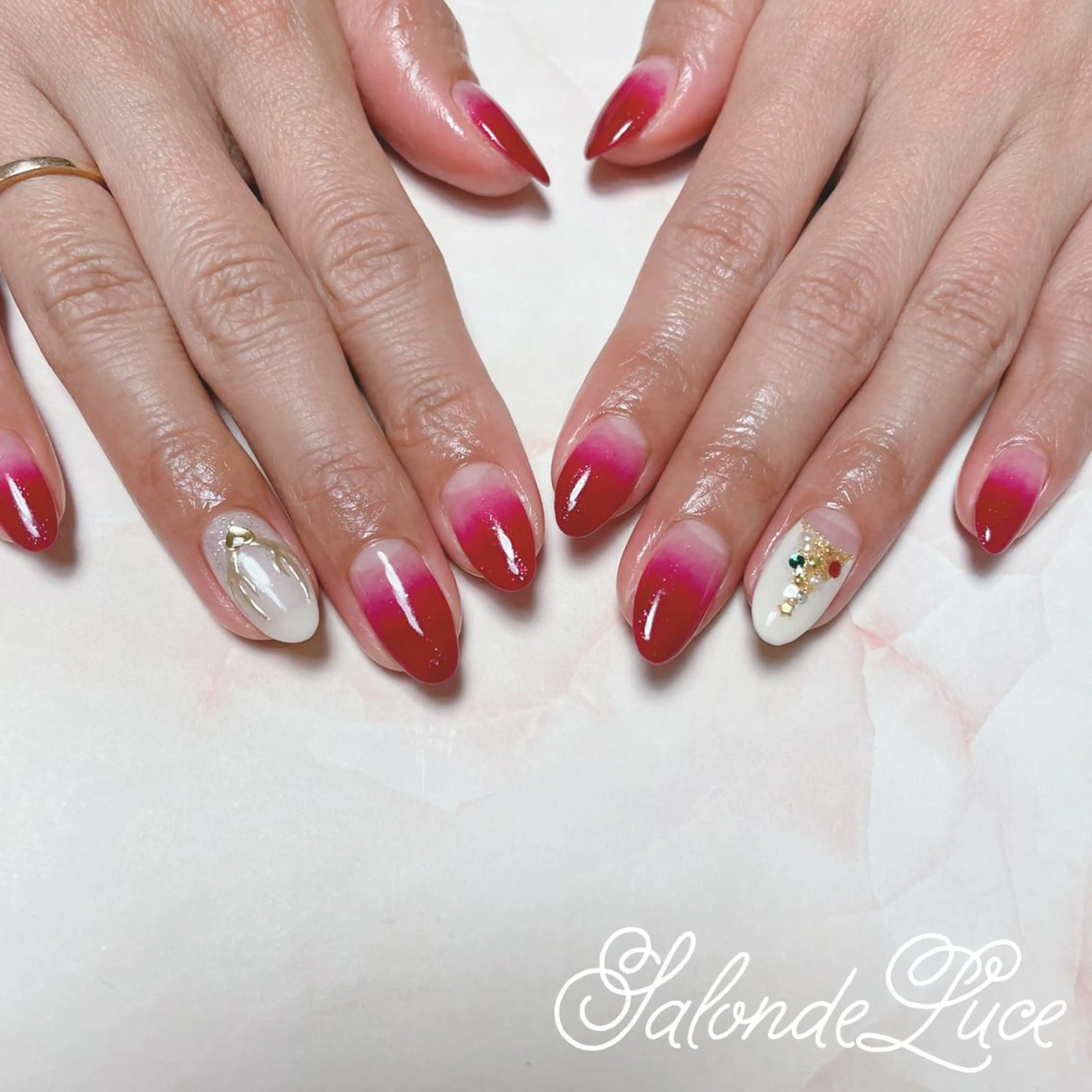 ネイル 冬ネイル クリスマス Salon de Luceのネイルデザイン