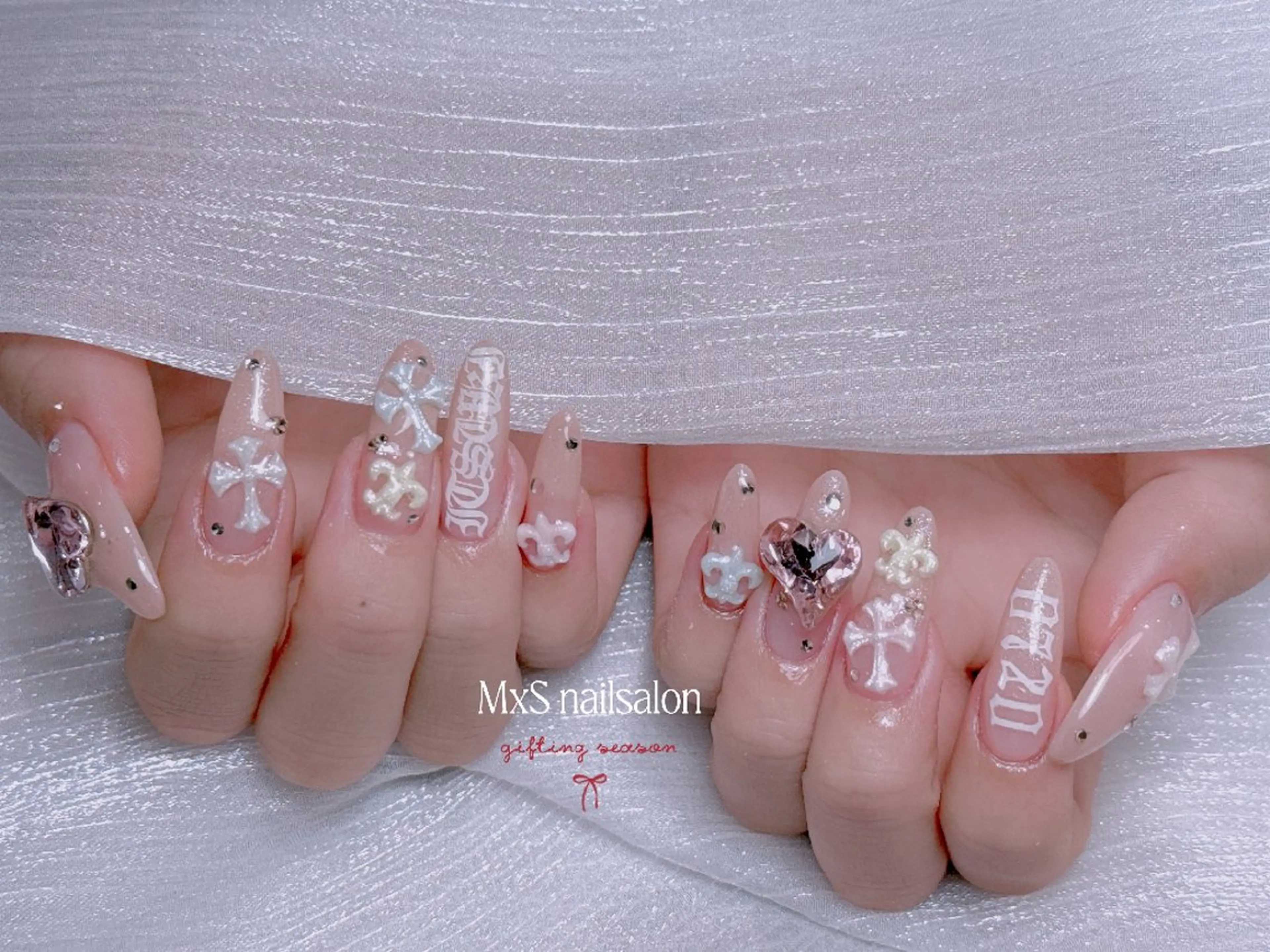 ネイル 成人式 ジェルネイル 韓国ネイル マグネットネイル パラジェル ハンドネイル M×S Nail みなのネイルデザイン