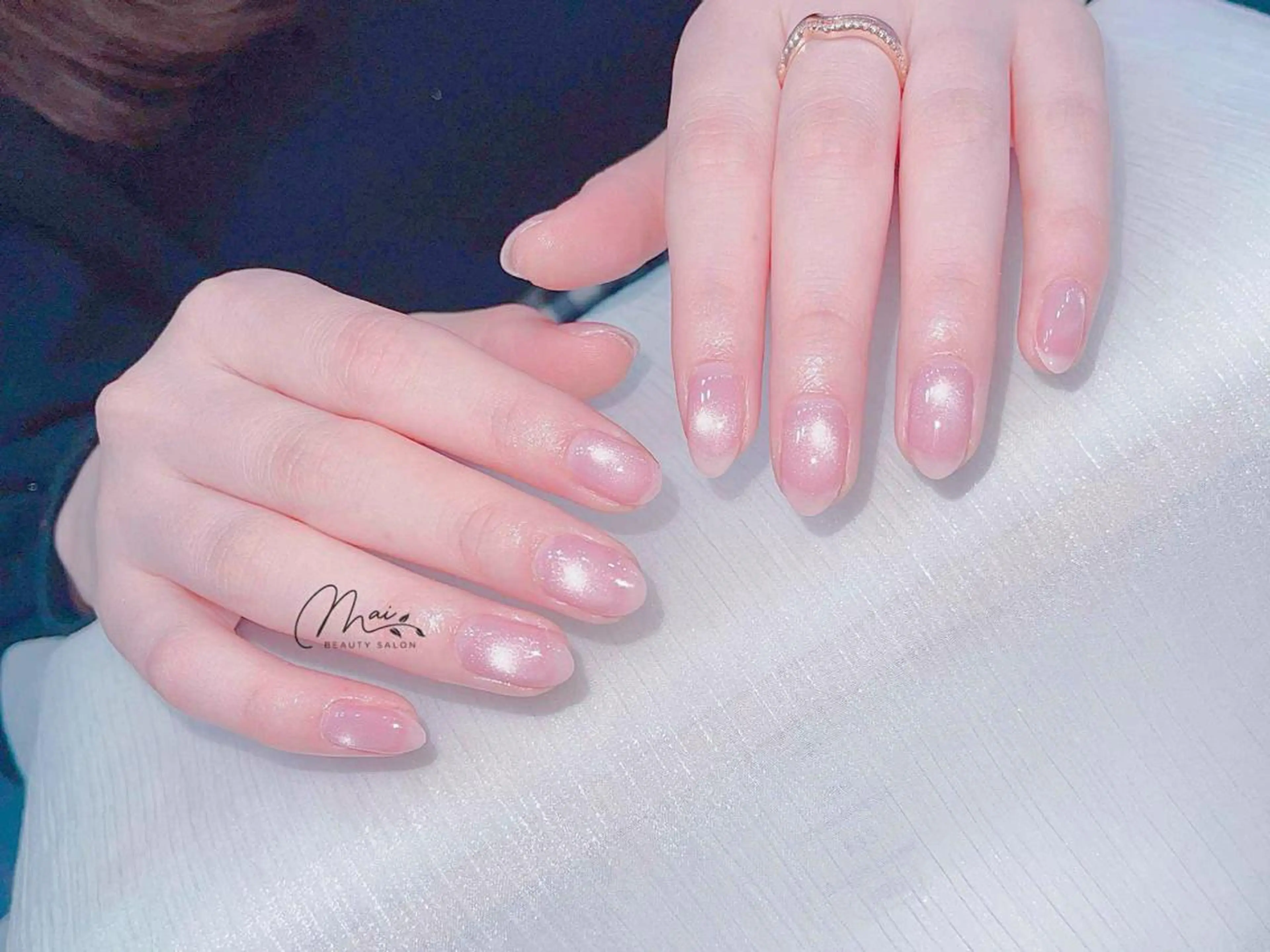 ネイル チークネイル クリアネイル フラッシュネイル フレンチネイル ハート MaiBeauty Niのネイルデザイン