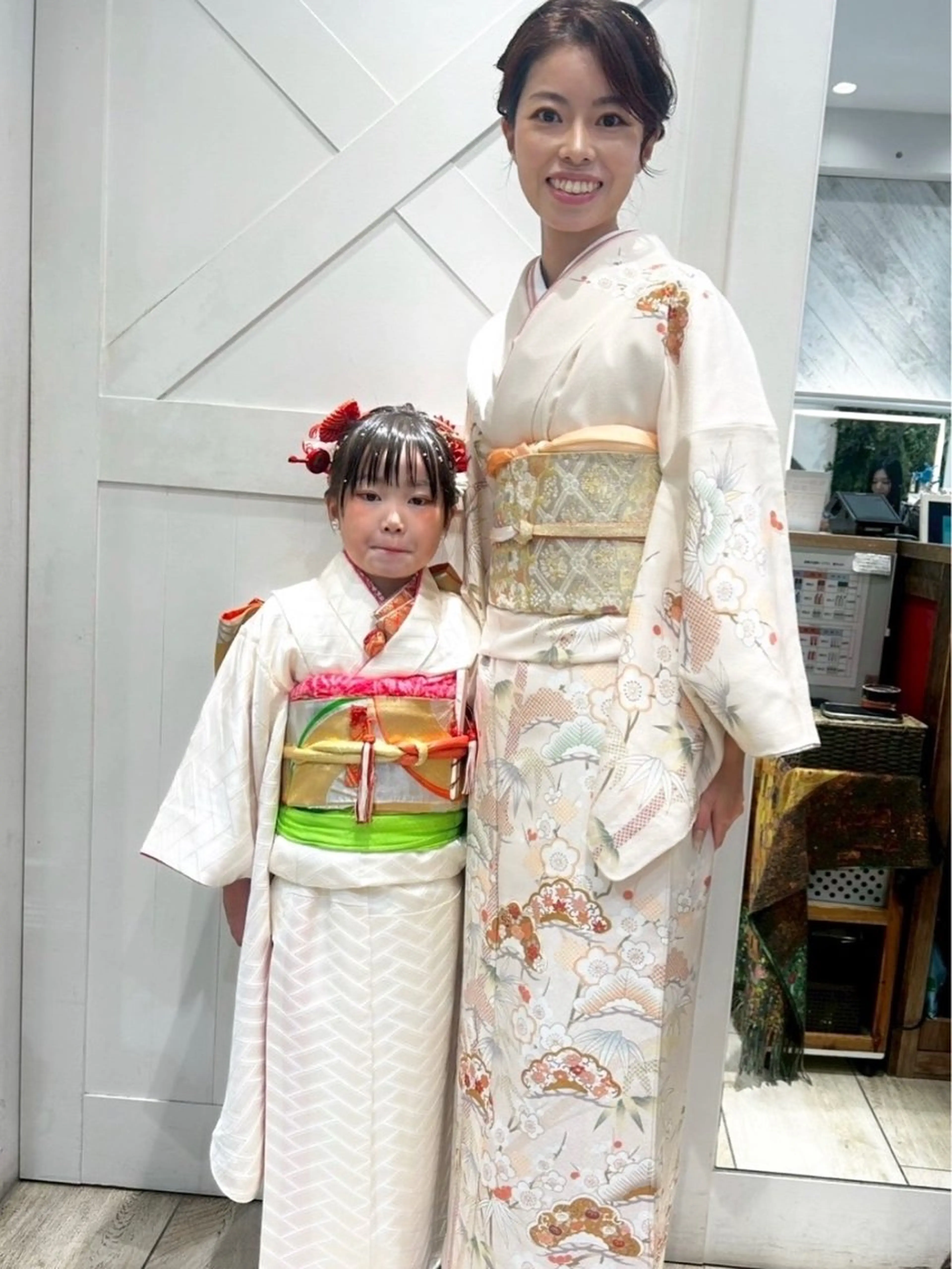 キッズ 着付け あやかショート 白髪ぼかしのヘアスタイル