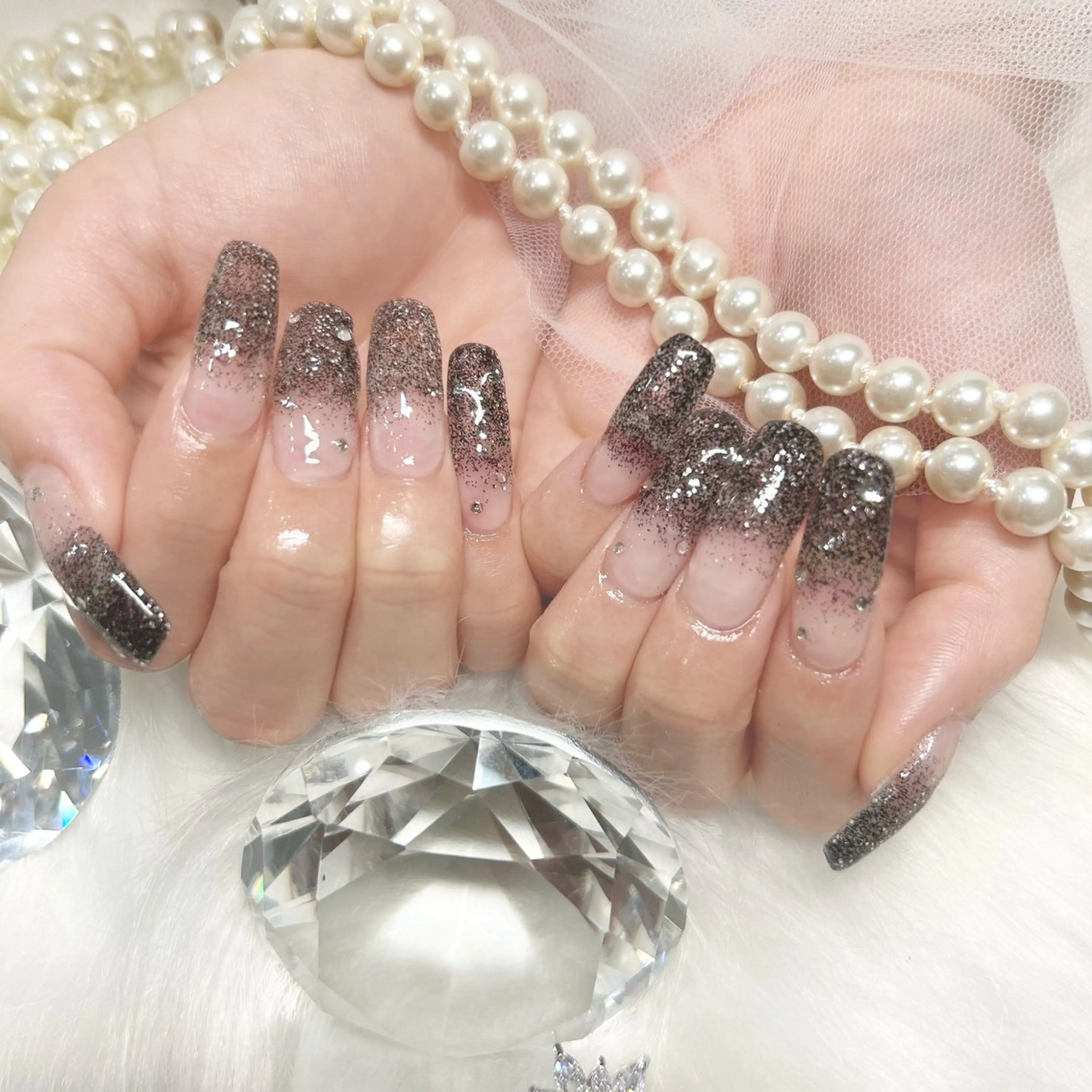 ネイル ラメ(グリッター) ラメグラデーション nail salon BONはるのネイルデザイン