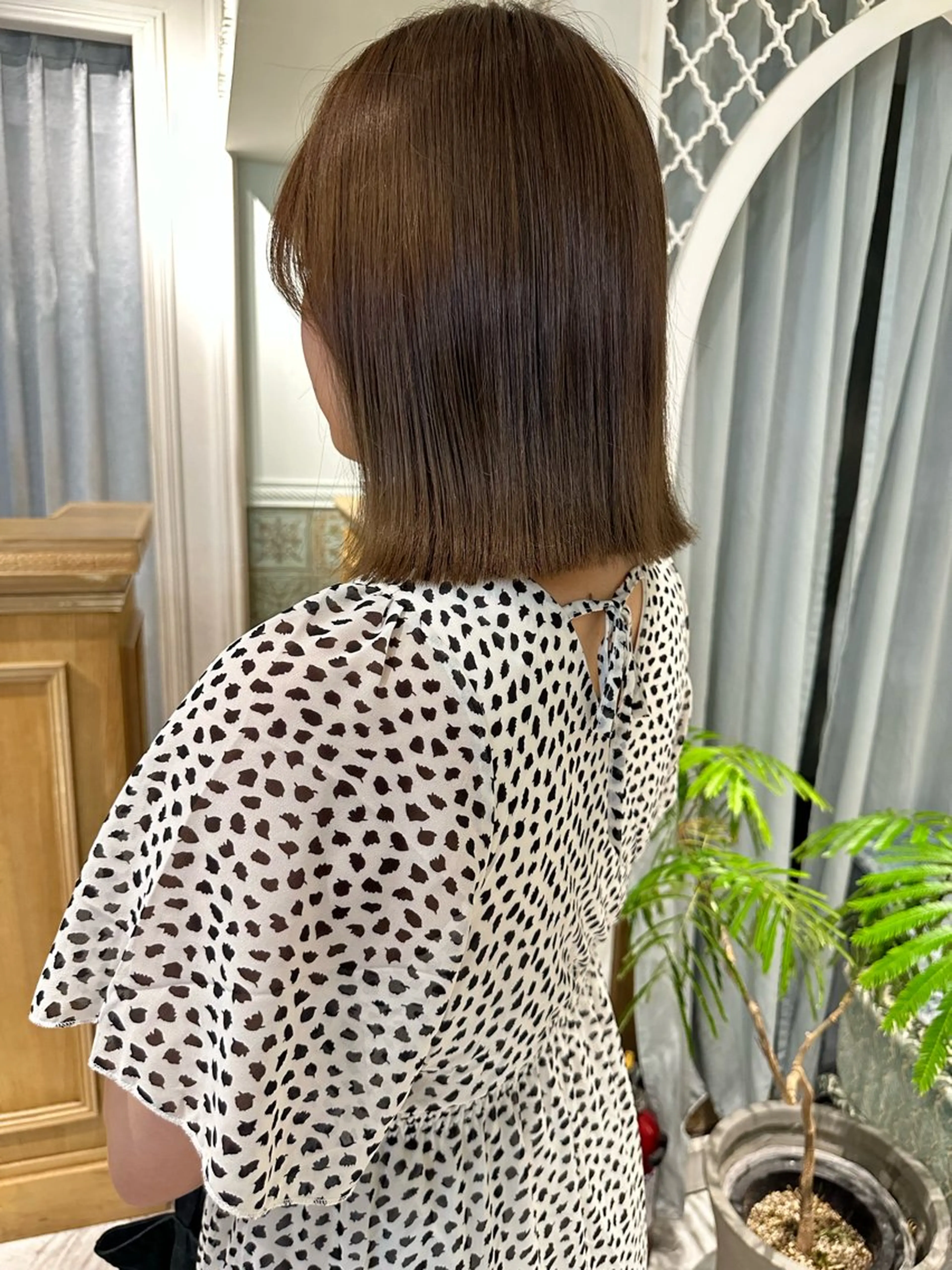 ミディアム ボブ/顔周りカット /縮毛矯正/鈴木隆太のヘアスタイル