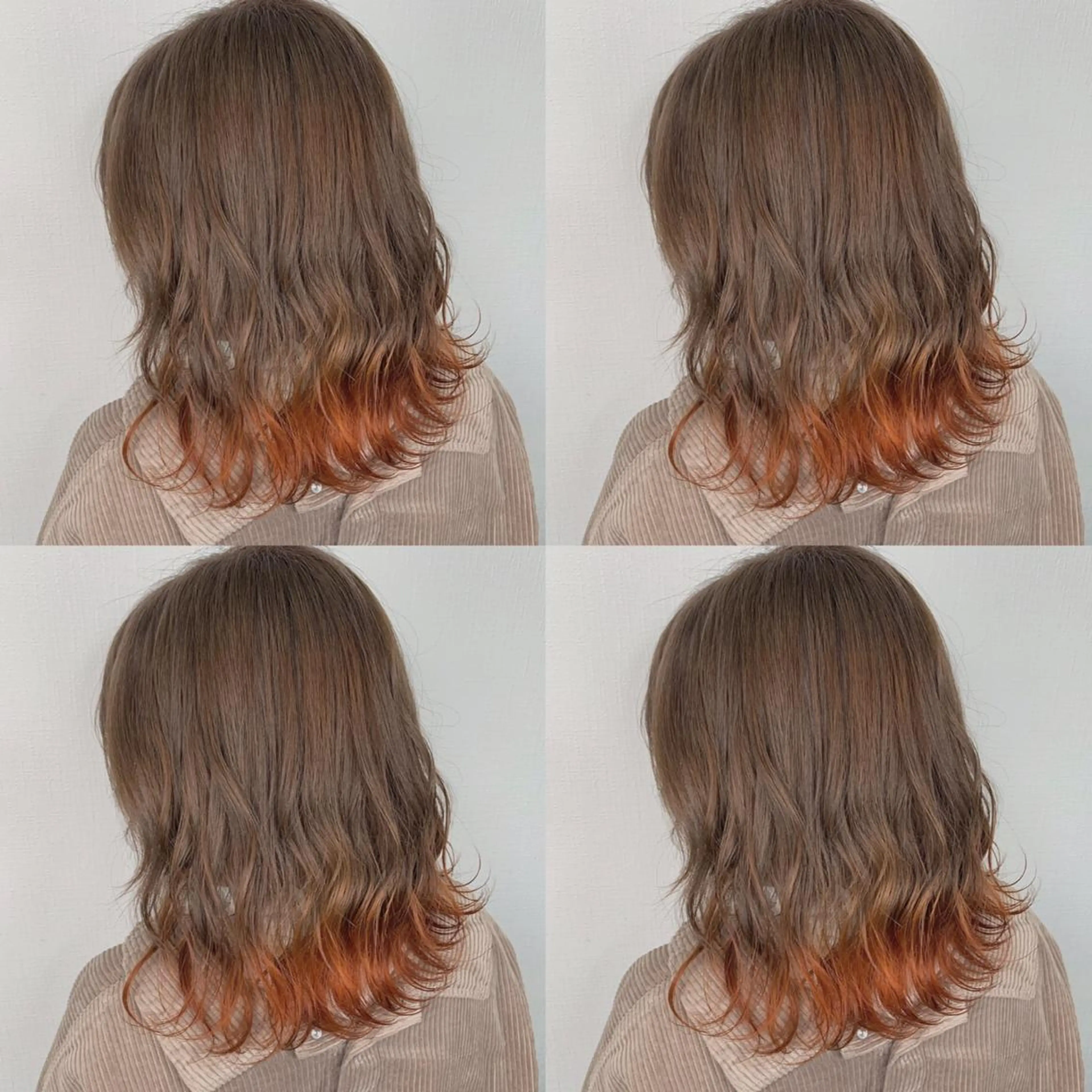 ミディアム ヘアカラー 袴田 伊代のヘアスタイル