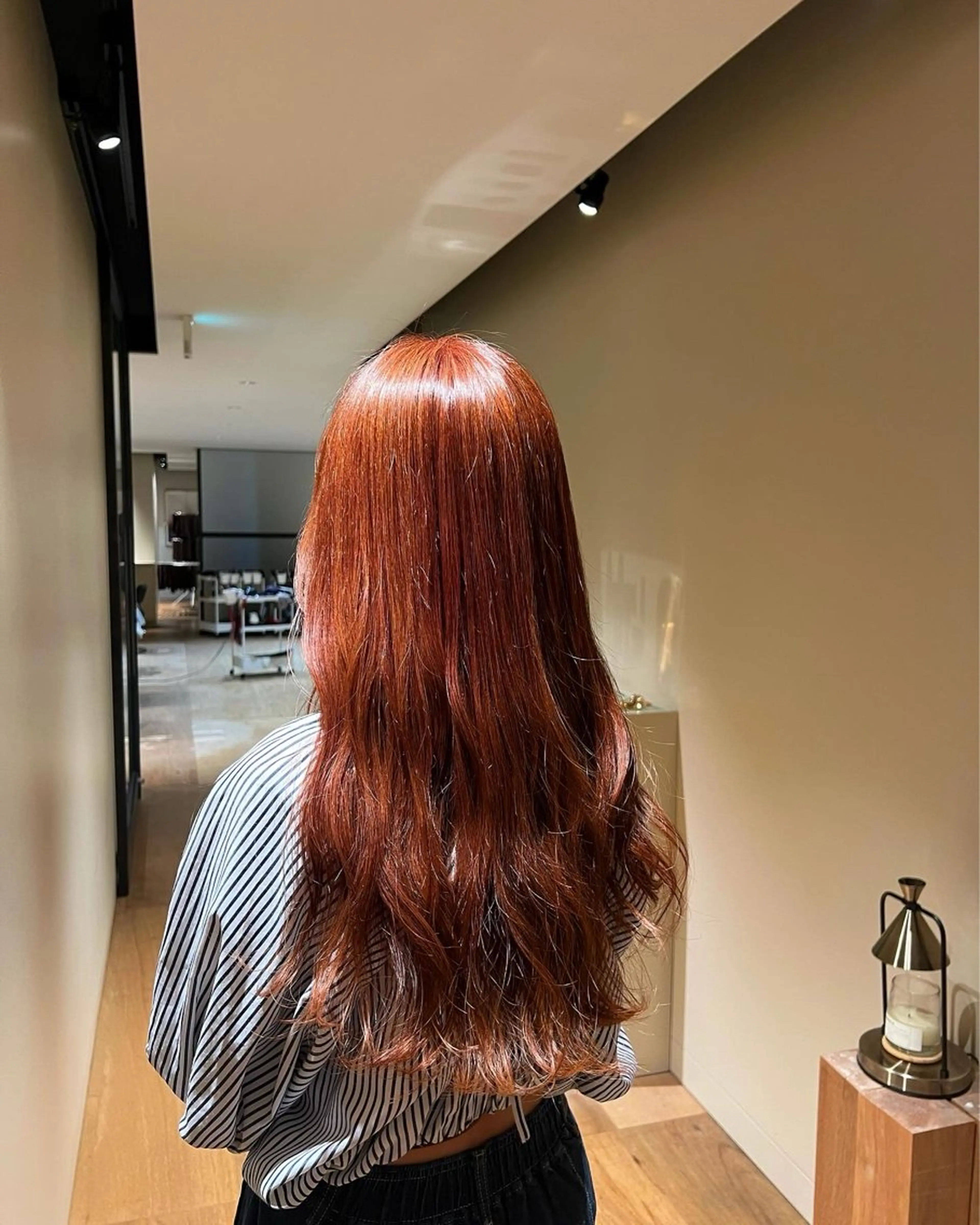 ロング カラー ピンクカラー カット ヘアカラー トリートメント 北尾 斗唯のヘアスタイル