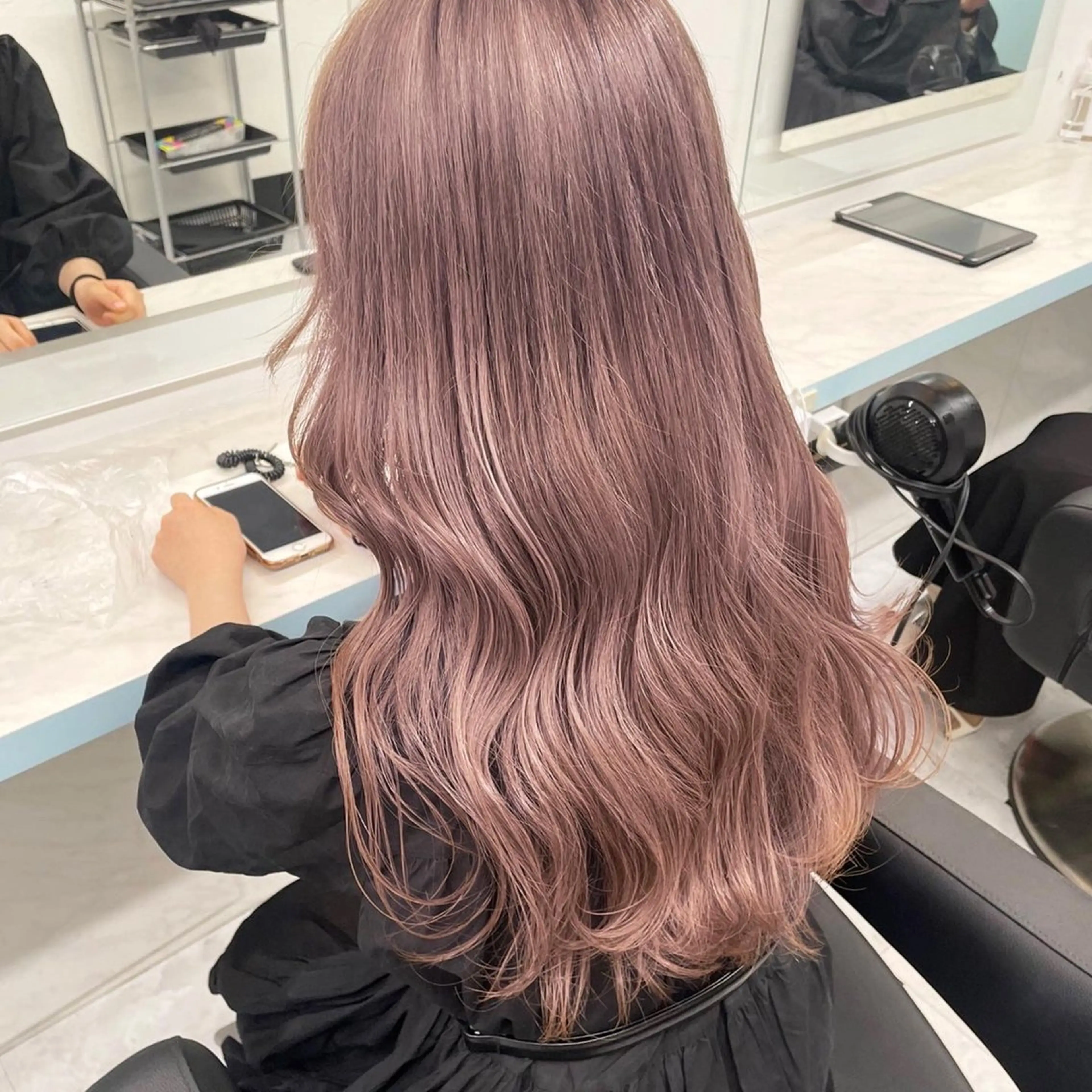 ミディアム ヘアカラー トリートメント 顔周りレイヤー/新宿 /モテ艶カラー/航介のヘアスタイル