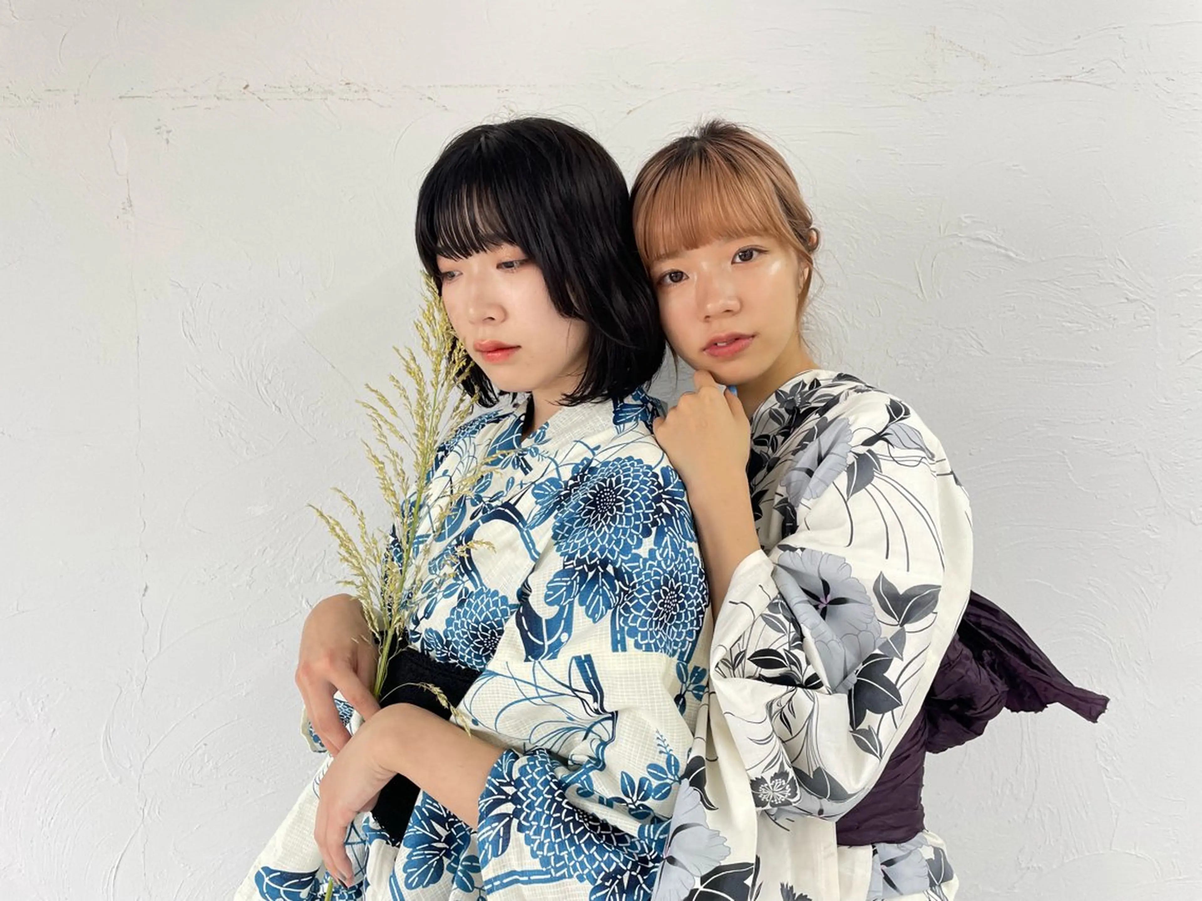 ヘアアレンジ 浴衣 垢抜け小顔レイヤー オリーブ/スミレのヘアスタイル