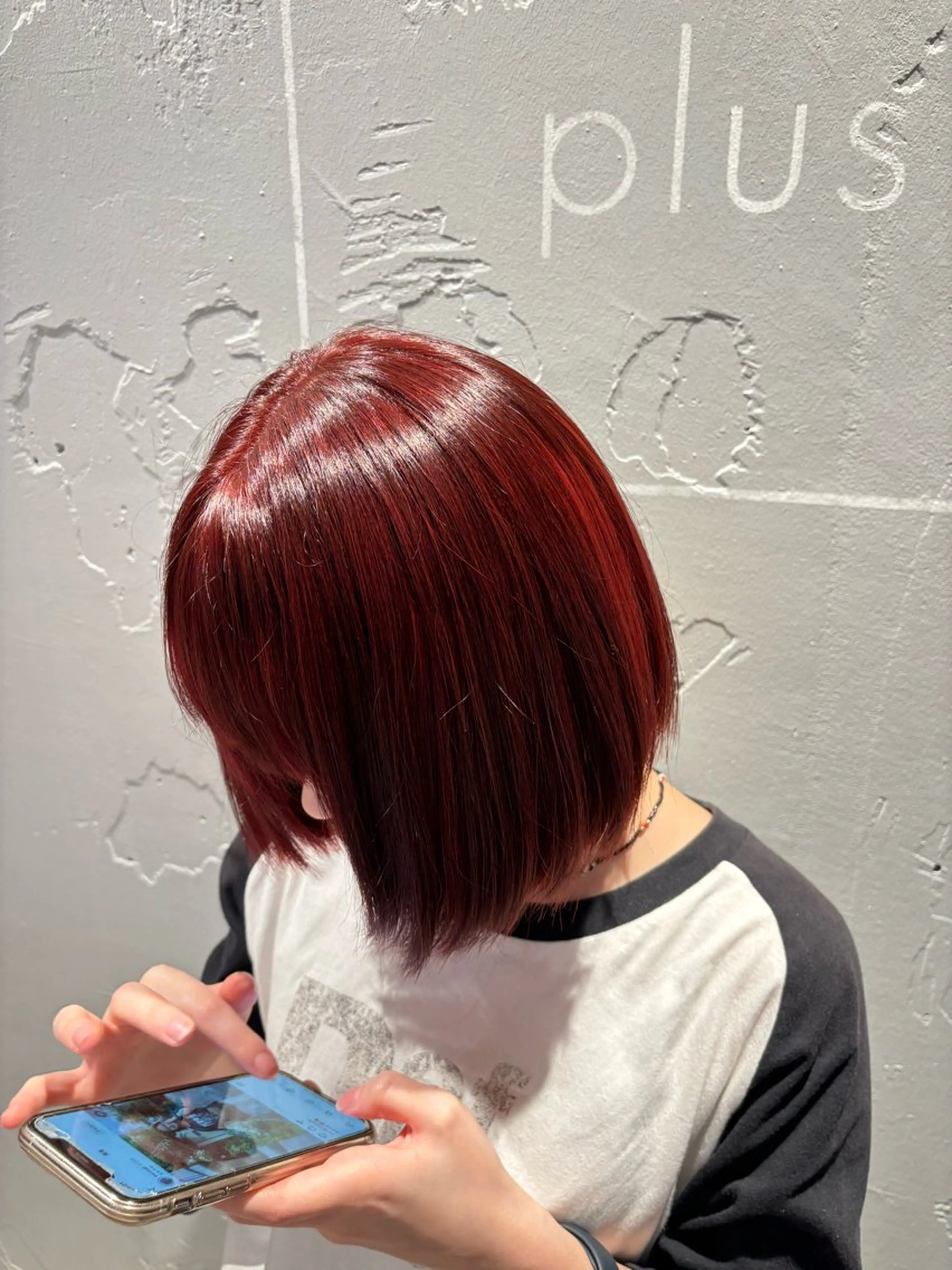 ショート カラー レッドカラー ヘアカラー りあの🎀 /暖色カラー🍒のヘアスタイル