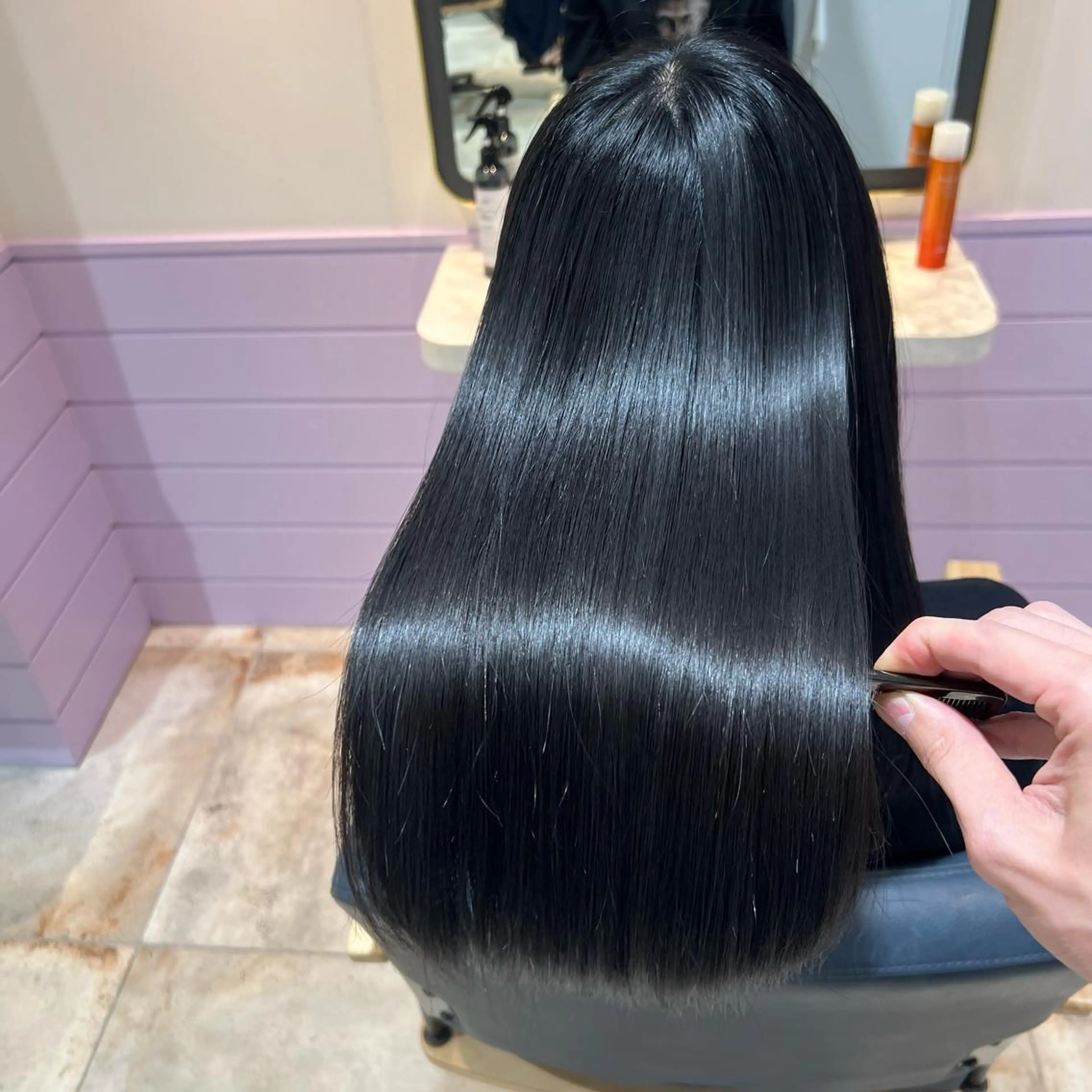 ロング 🍀失敗しない 縮毛矯正熊谷竜馬🍀のヘアスタイル