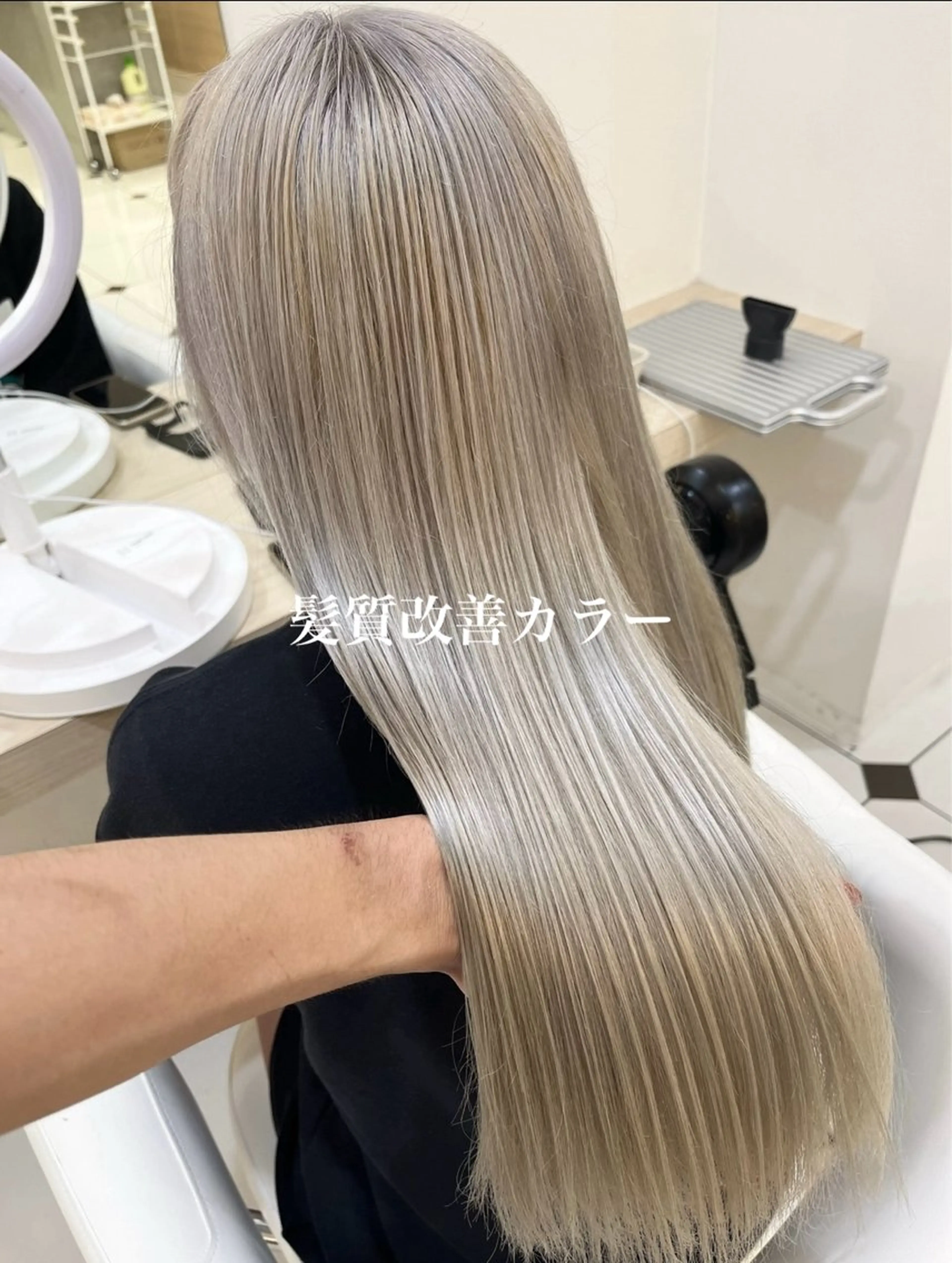 ロング カラー ブリーチ 髪質改善 カラー職人 なかもと たつひろのヘアスタイル