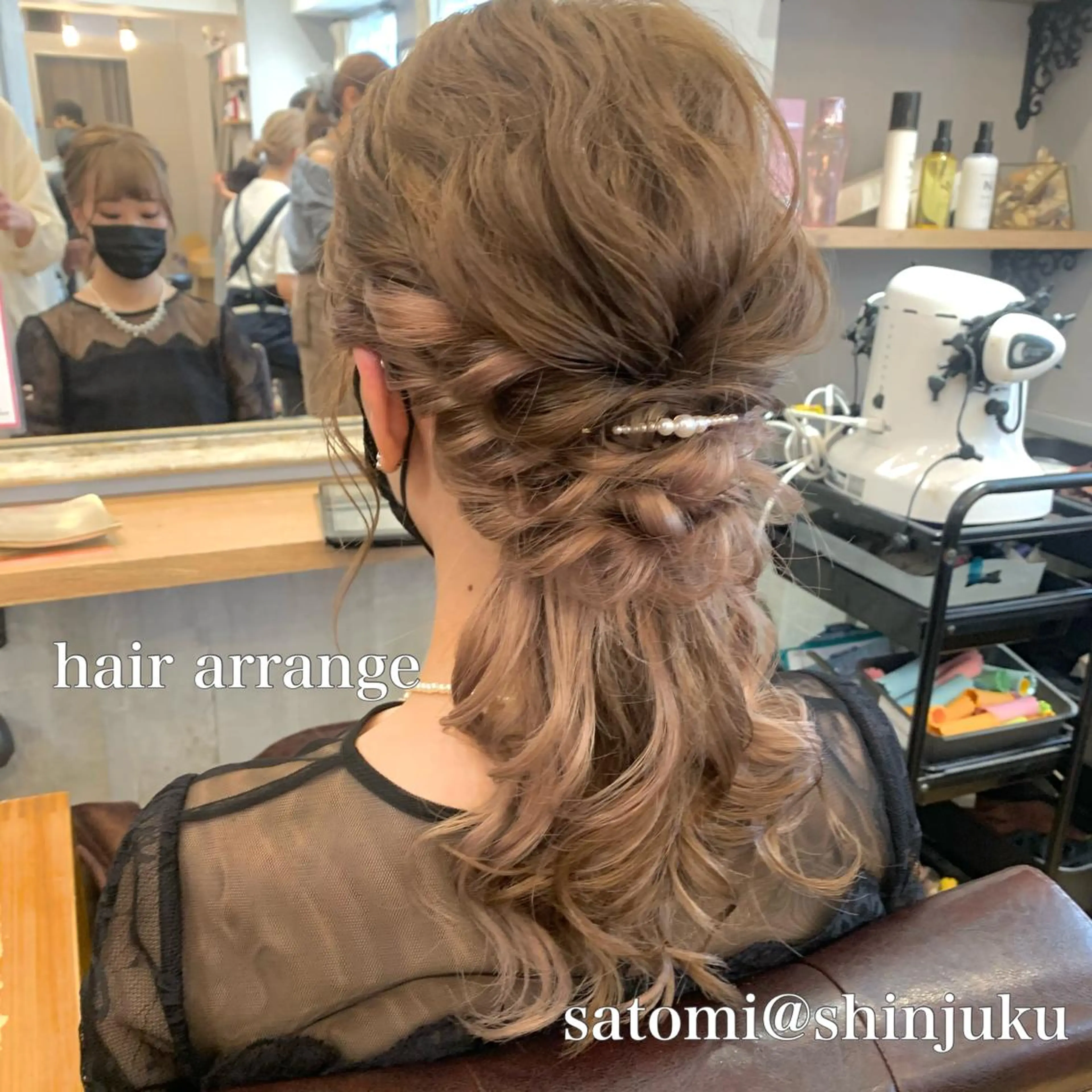 ヘアアレンジ 淡色ふんわりhair 新宿satomiのヘアスタイル