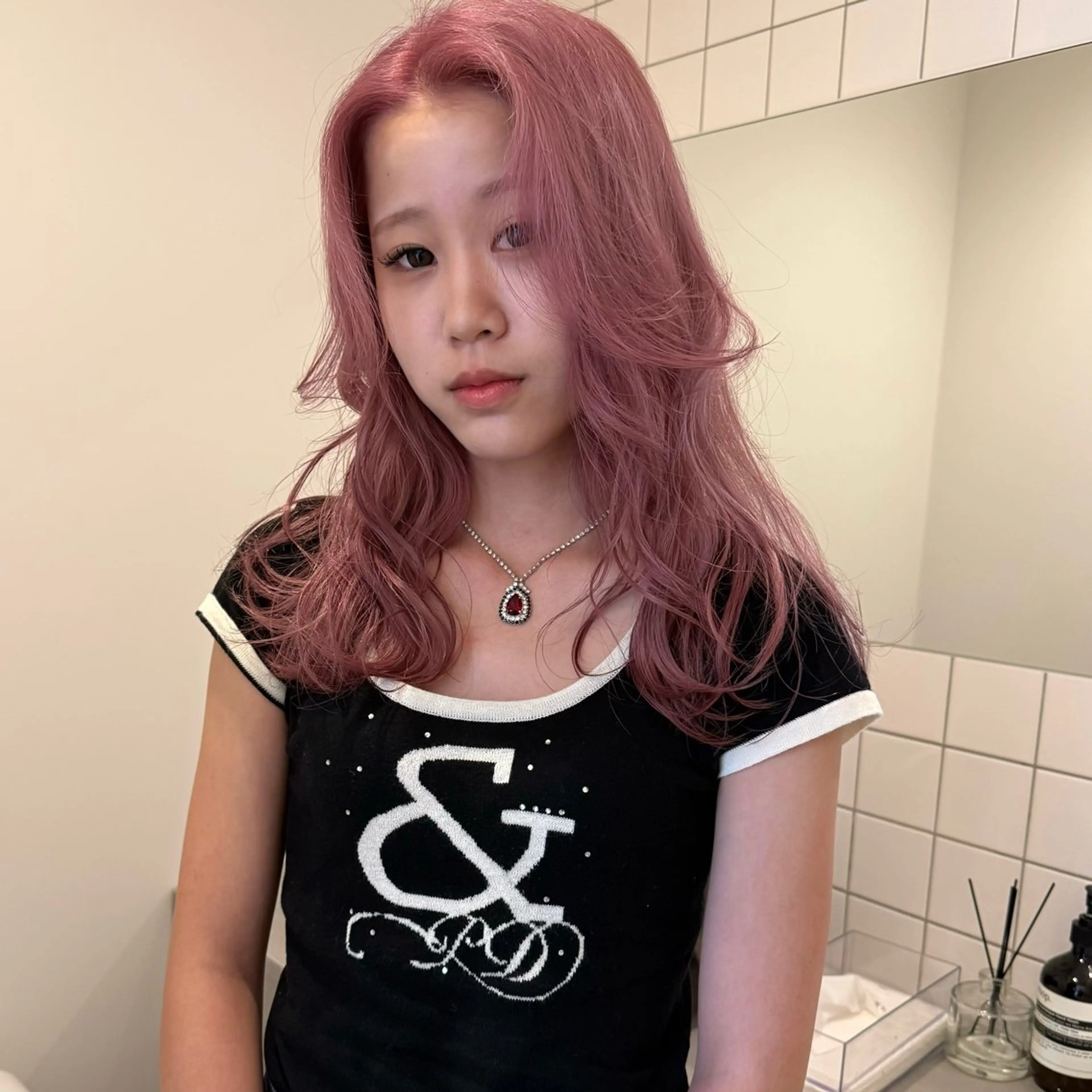 セミロング ヘアカラー トリートメント 舟橋耀/ブリーチカラ ー/レイヤーカットのヘアスタイル