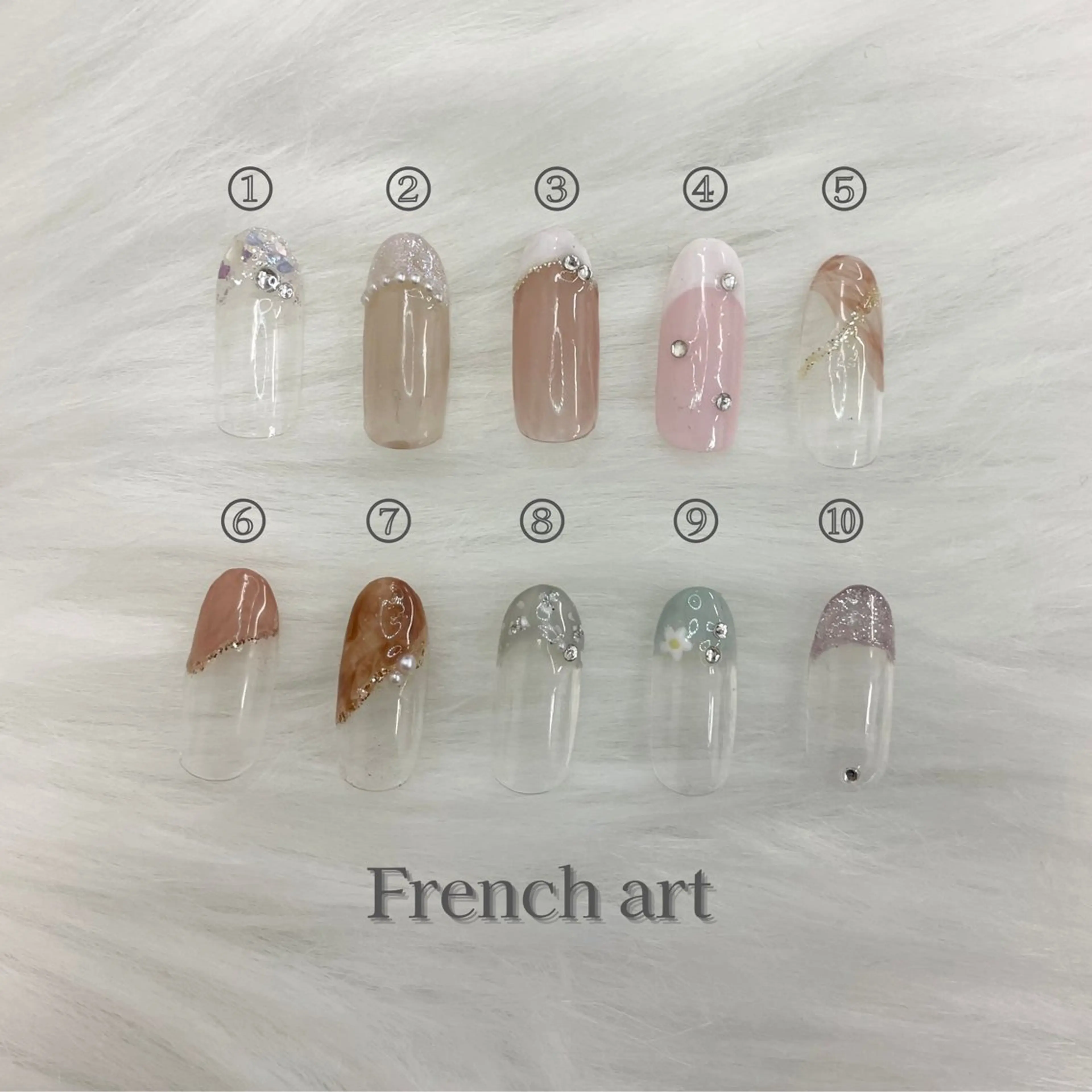 【オフなし】フレンチ+写真アート2本付 0の写真