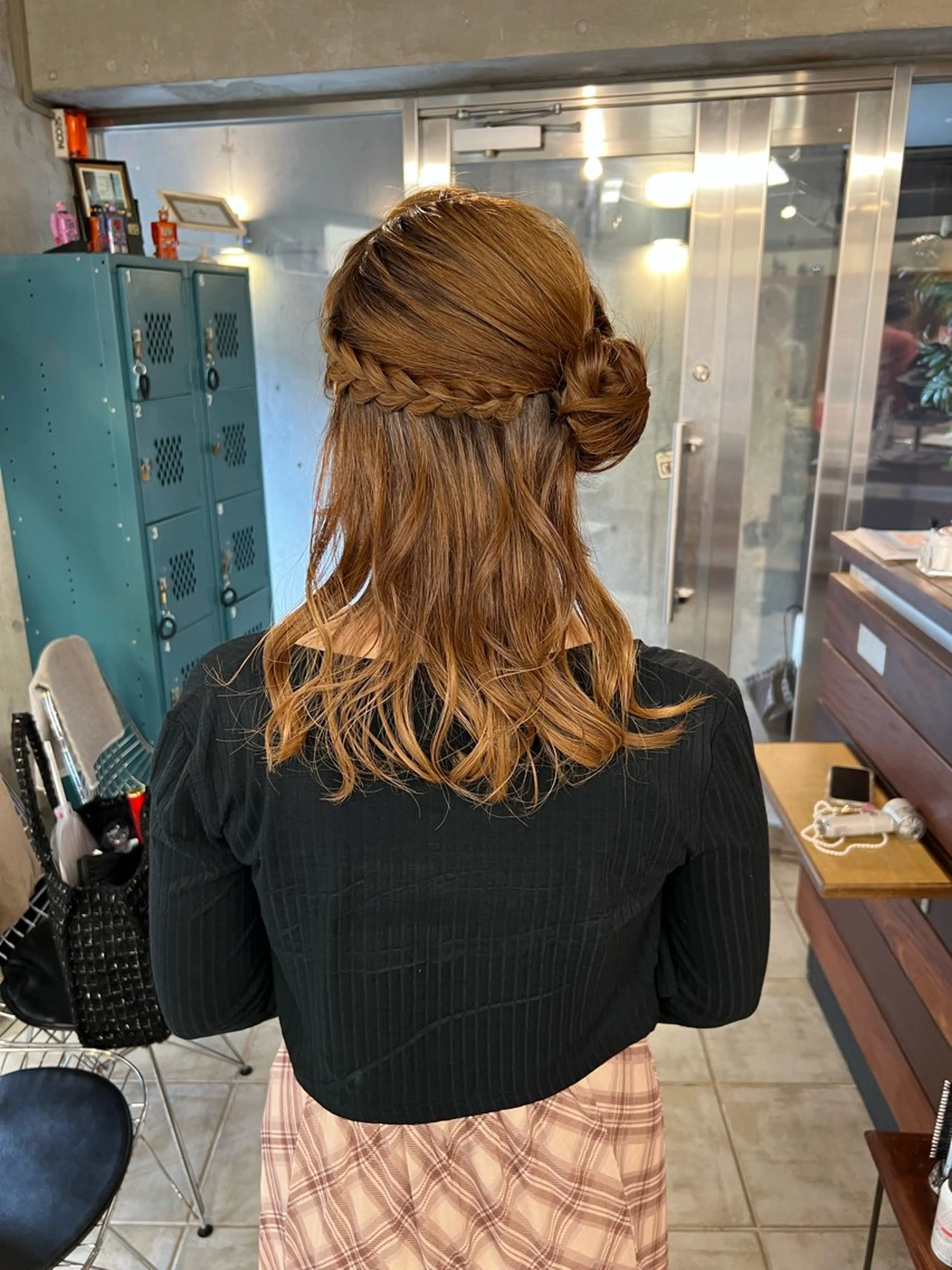 ミディアム カラー ヘアアレンジ ヘアセット 土田かほ/本日🈳 透明感カラー🍃のヘアスタイル