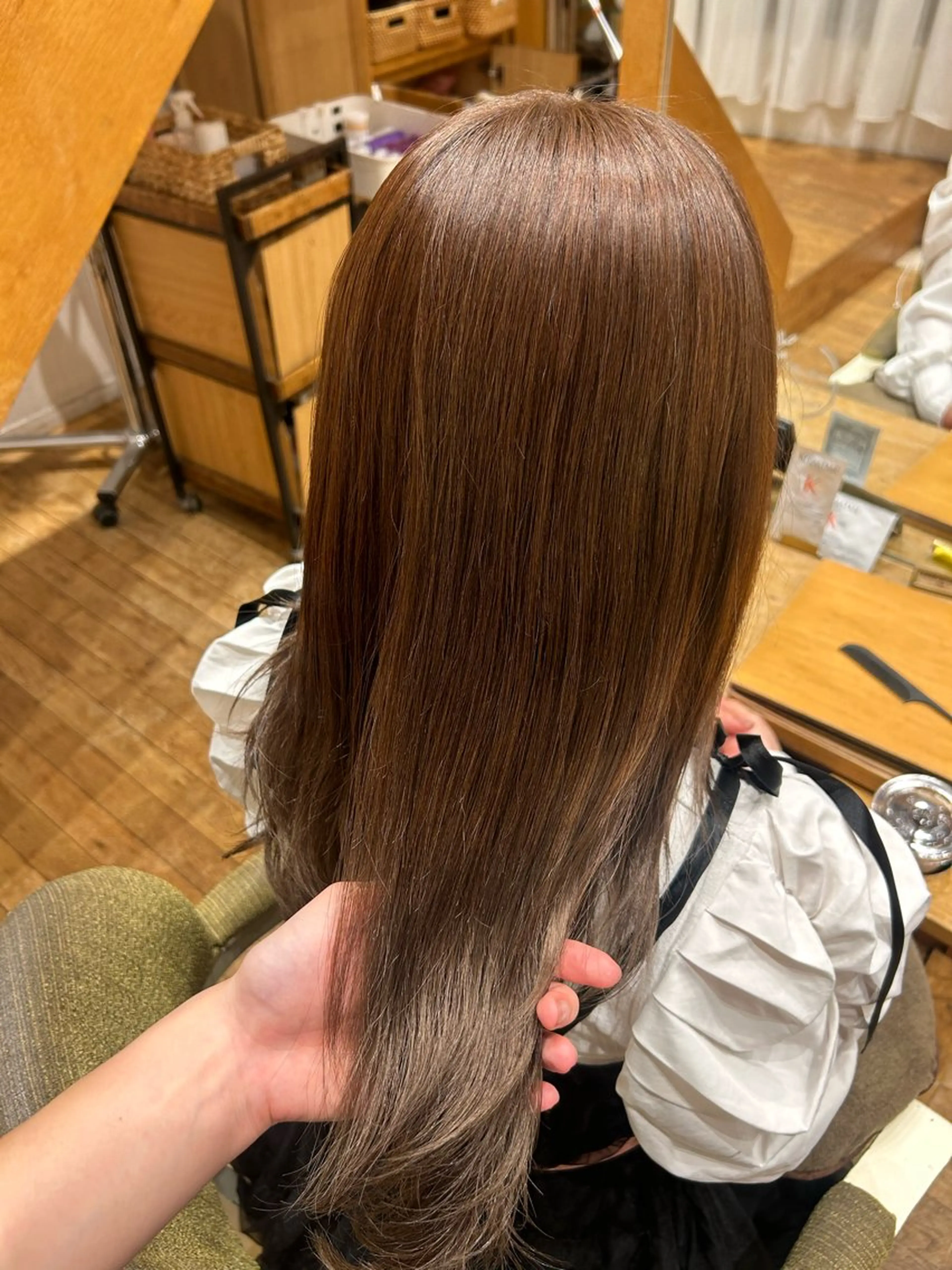 セミロング きょうか 縮毛矯正モデル募集中のヘアスタイル