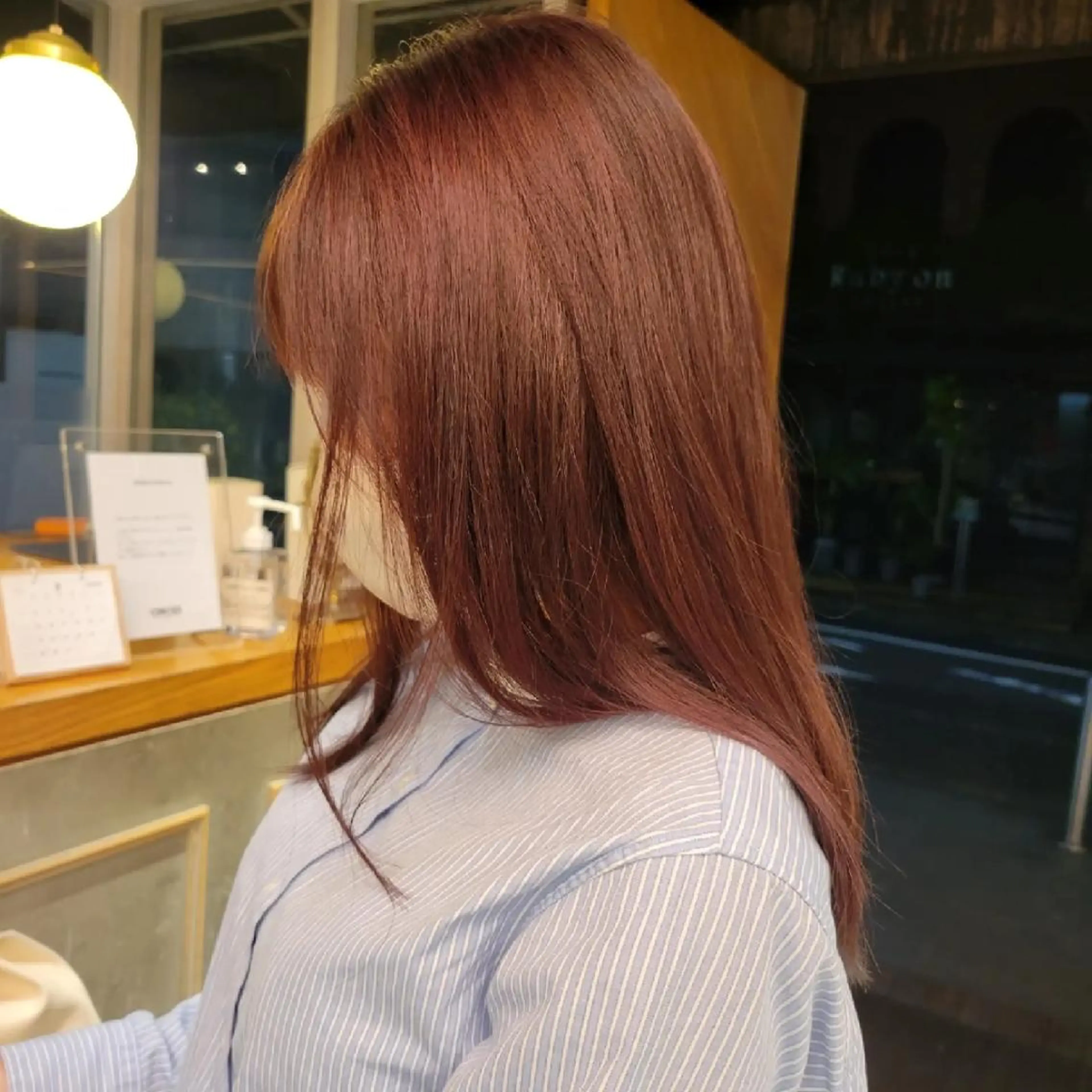 セミロング カラー 【メンズカット/パー マ✂️】momo🌷のヘアスタイル