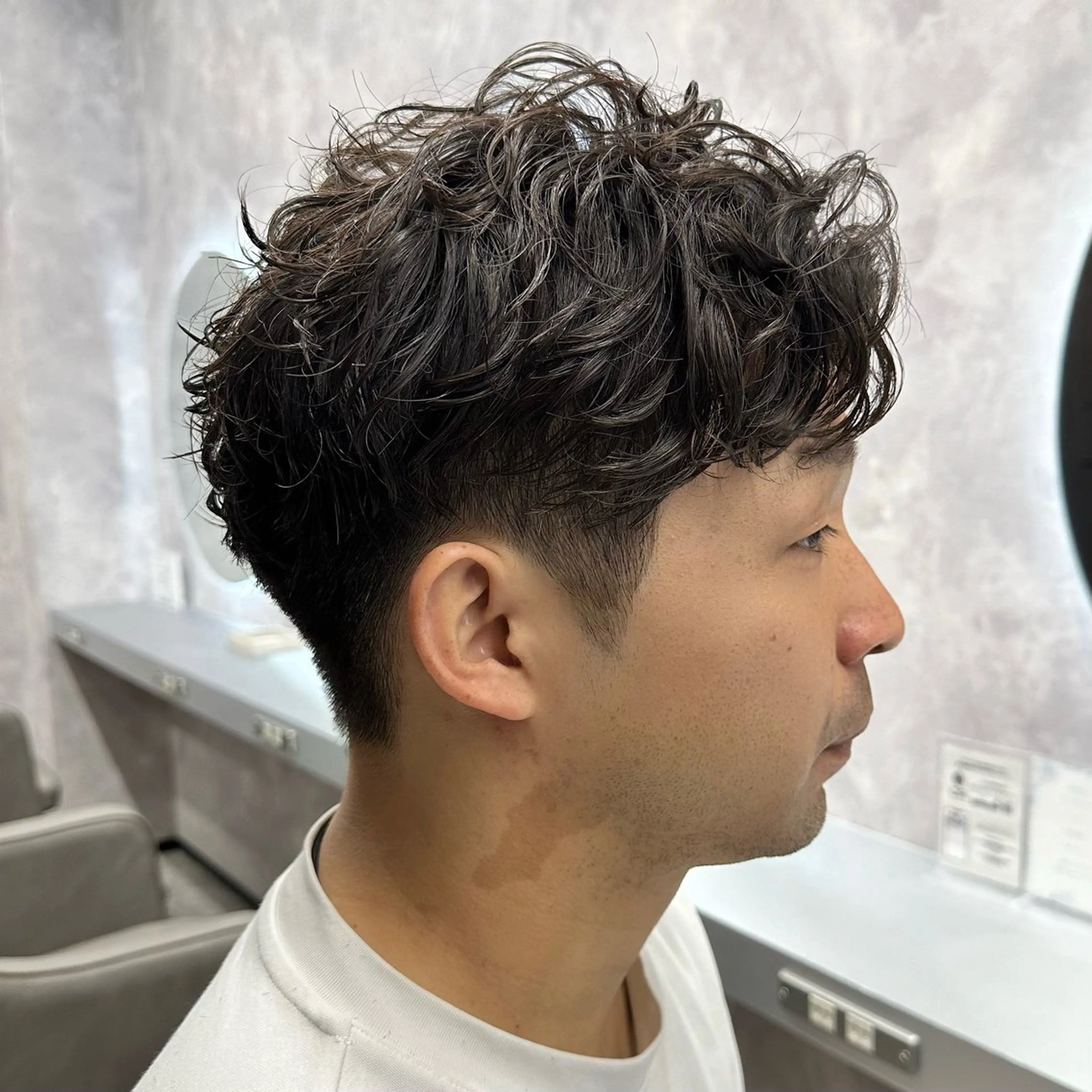 パーマ メンズ カット パーマ メンズパーマ🔵 ブリーチ✨原田慎也のヘアスタイル