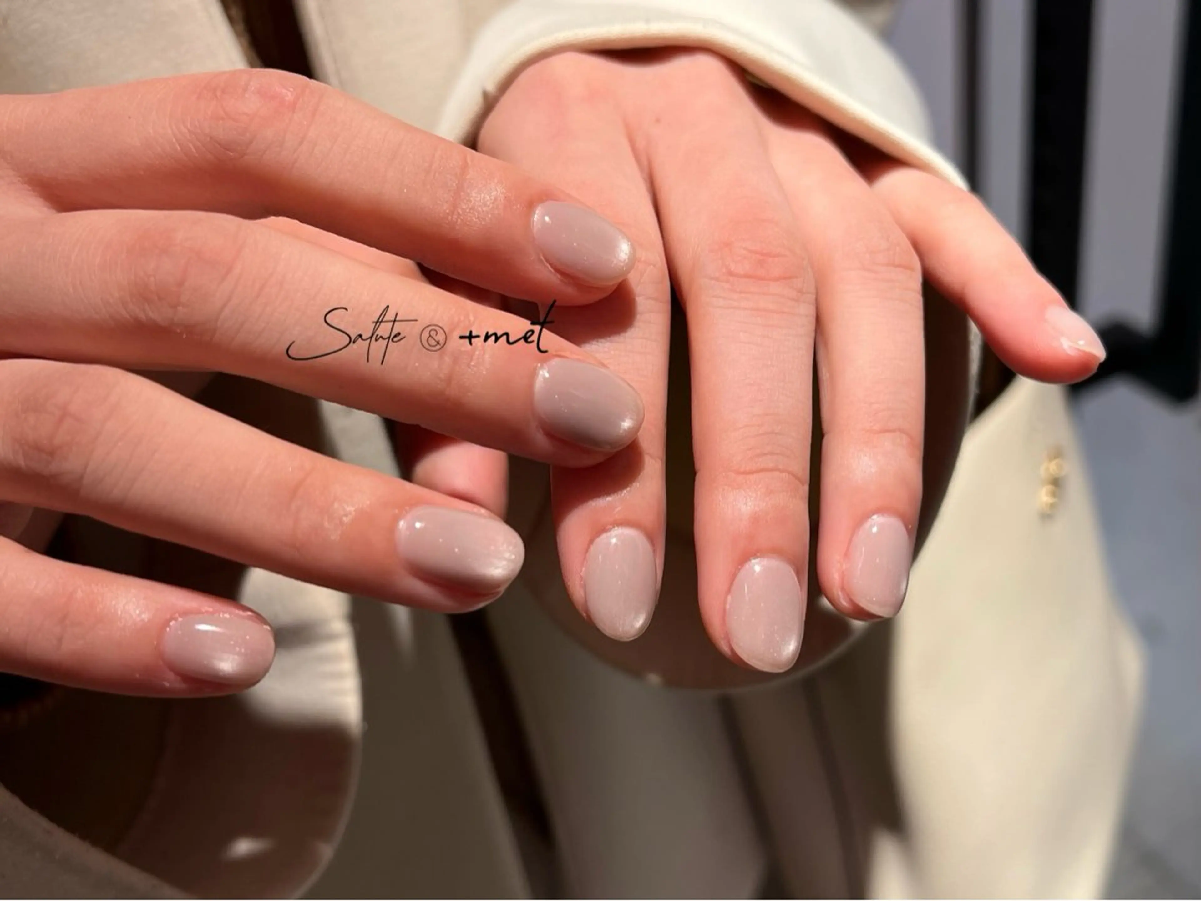 ネイル マグネットネイル オフィスネイル ピンク ピンクベージュ シンプルネイル 小島 志音のネイルデザイン