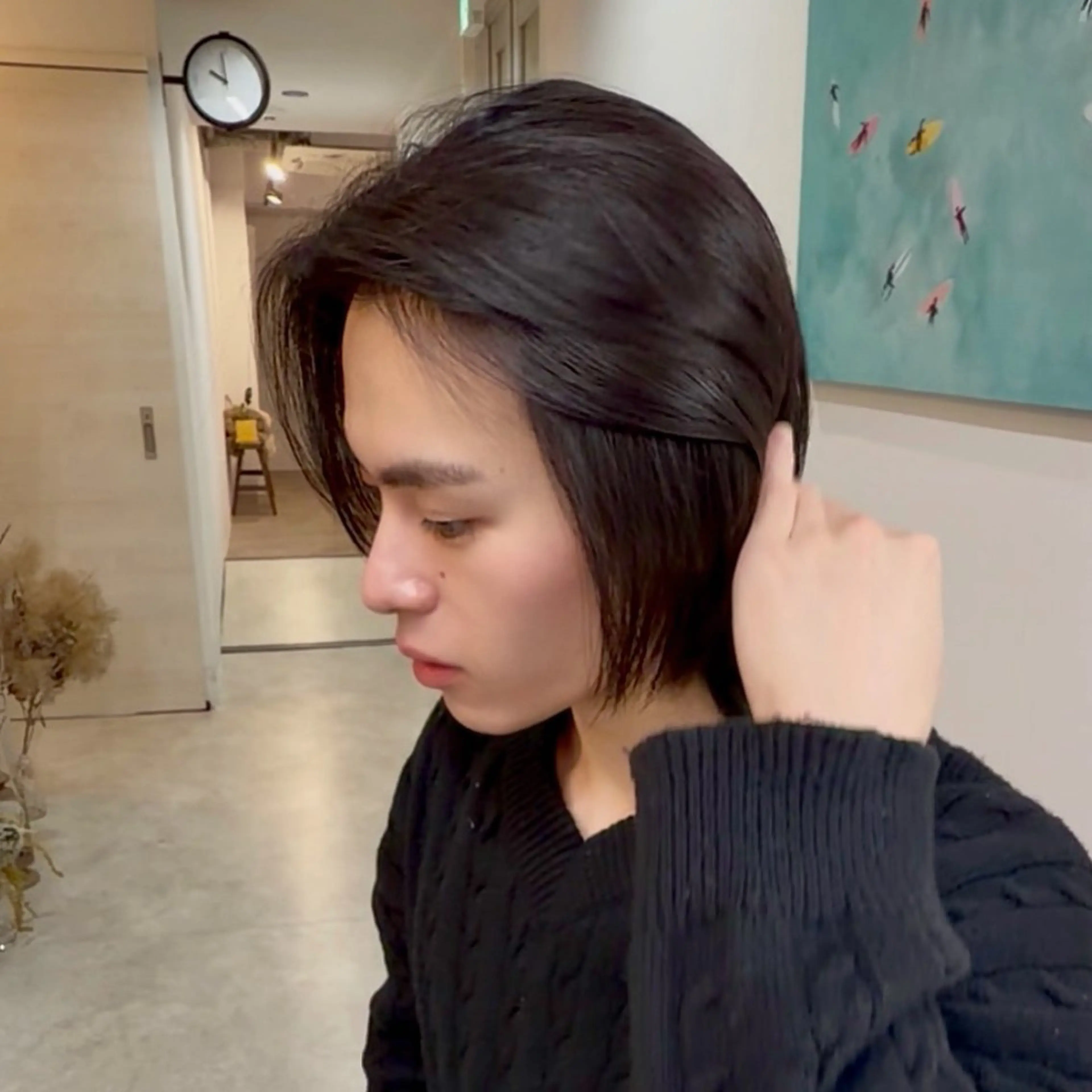 ショート メンズ 縮毛矯正 髪も心も健康に🤎 原亜希子のヘアスタイル