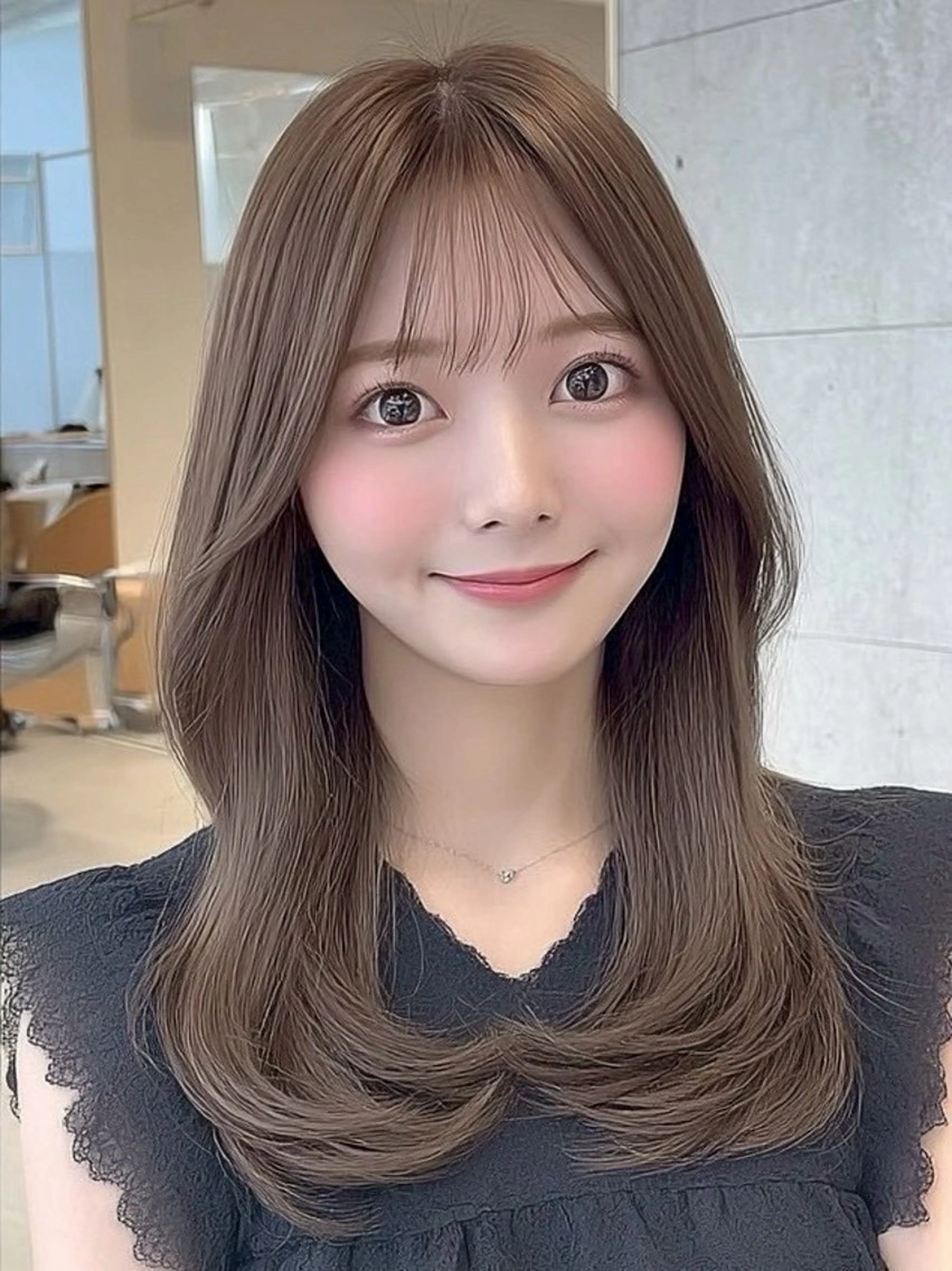 ミディアム カラー ミディアムパーマ 透明感カラー ボブ 髪質改善 似合わせカット カット ヘアカラー トリートメント 小顔カット✨ 透明感カラー/村上のヘアスタイル