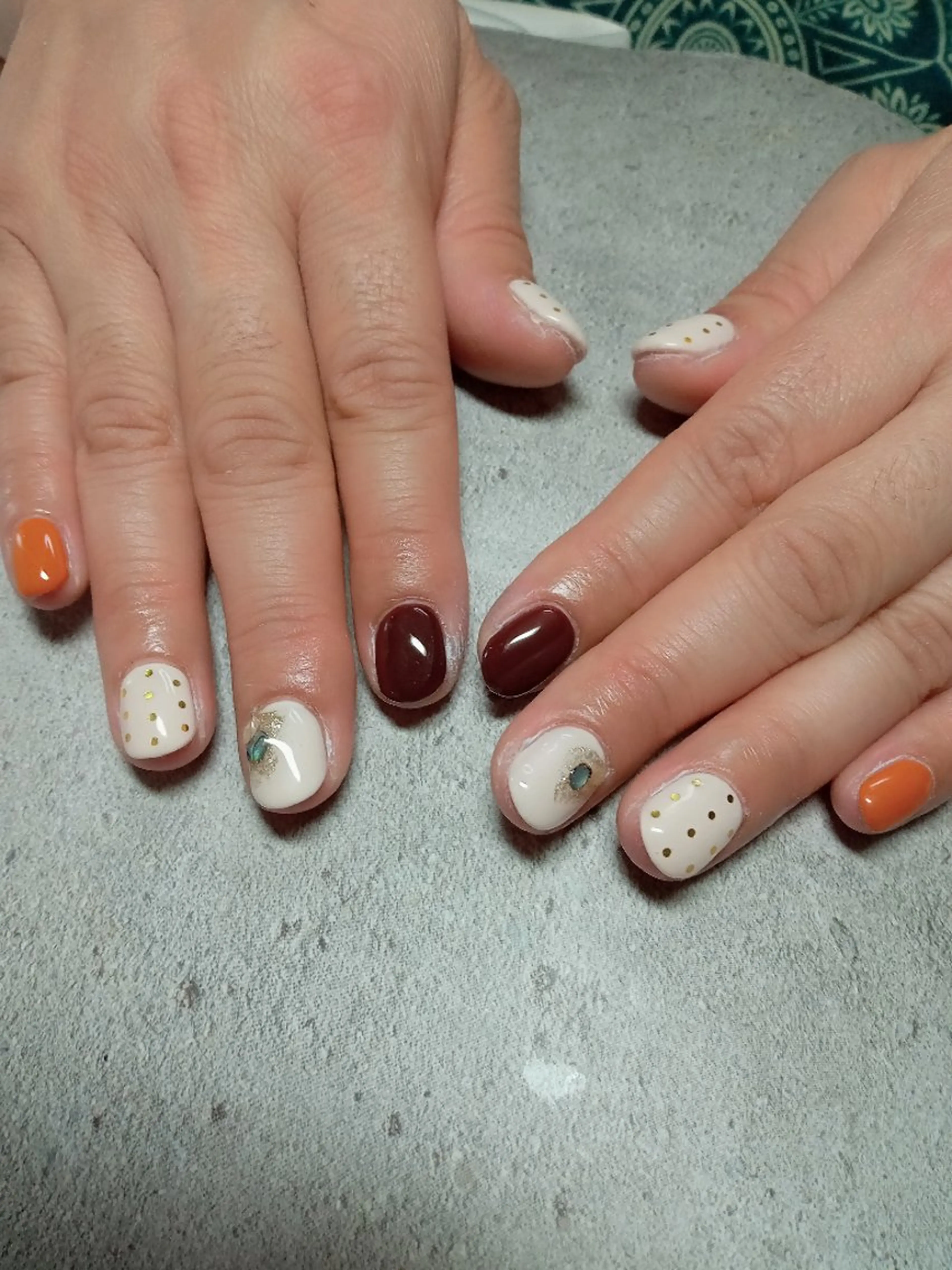 ネイル ドット キラキラネイル マグネットネイル ミラーネイル ハンドネイル flure de neige yukiのネイルデザイン