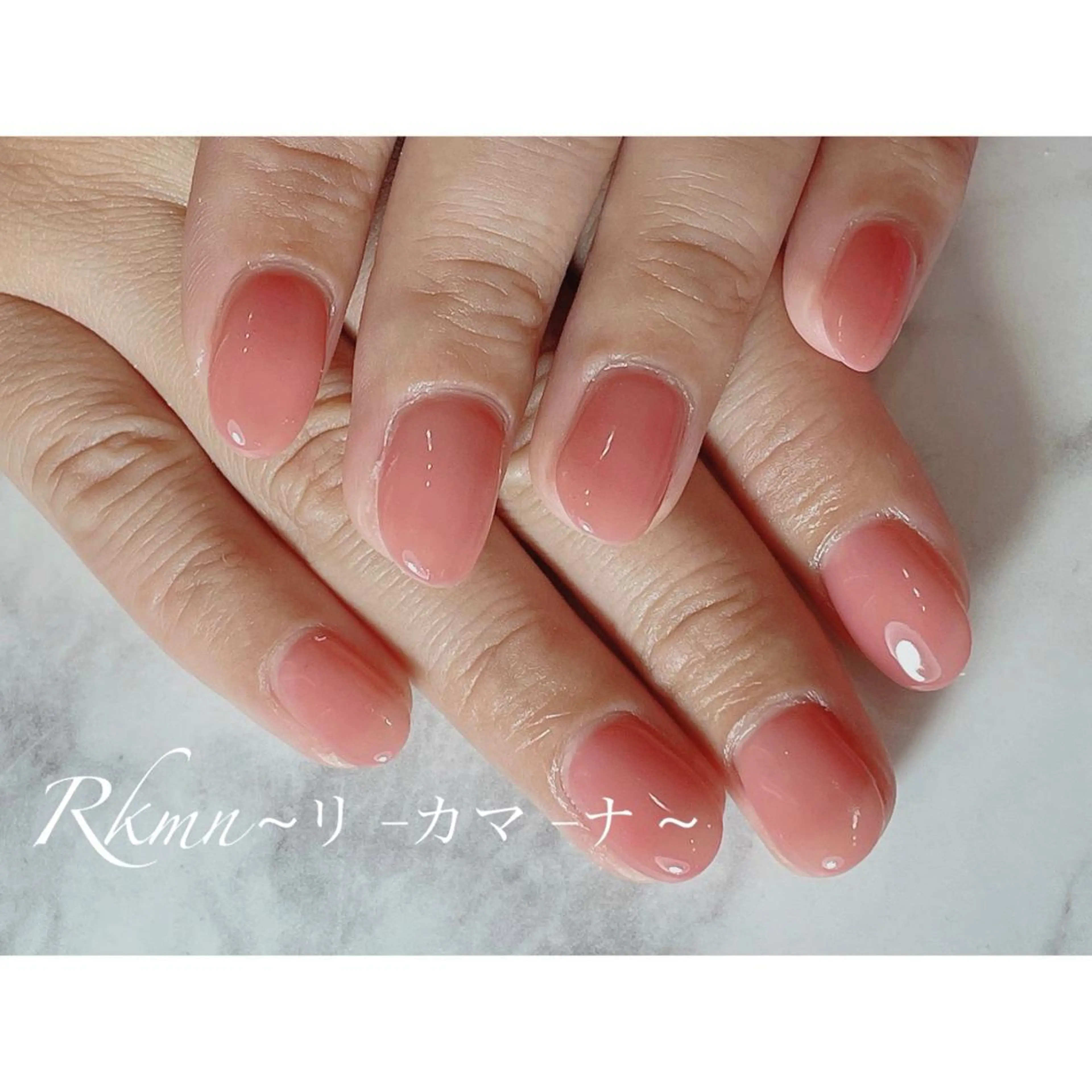 ネイル アートネイル ワンカラーネイル ピンク 春ネイル ハンドネイル フットネイル ハンドケア Rkmn ~リ-カマ-ナ~のネイルデザイン