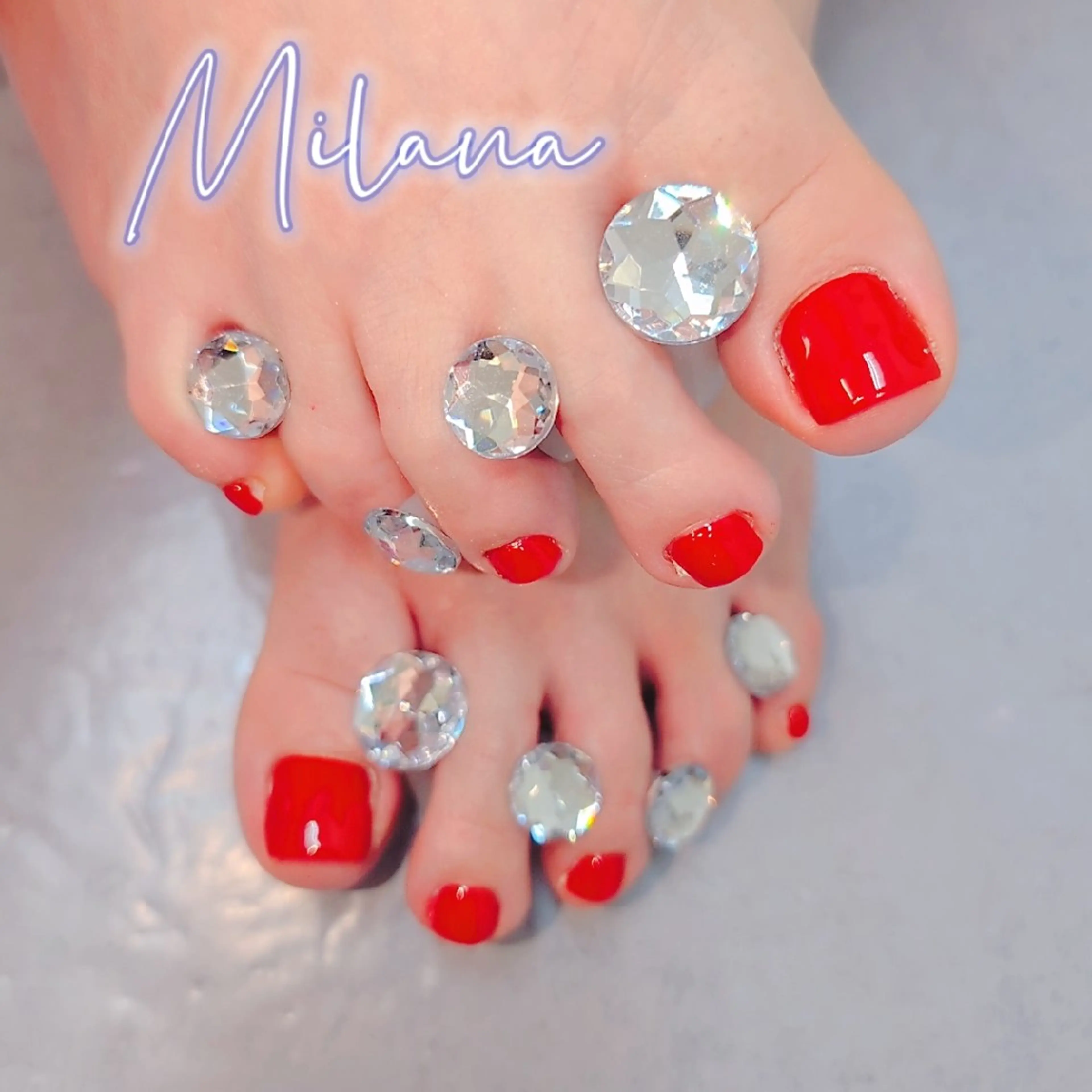 ネイル フットネイル ワンカラーネイル フットネイル Milana 川瀬のネイルデザイン