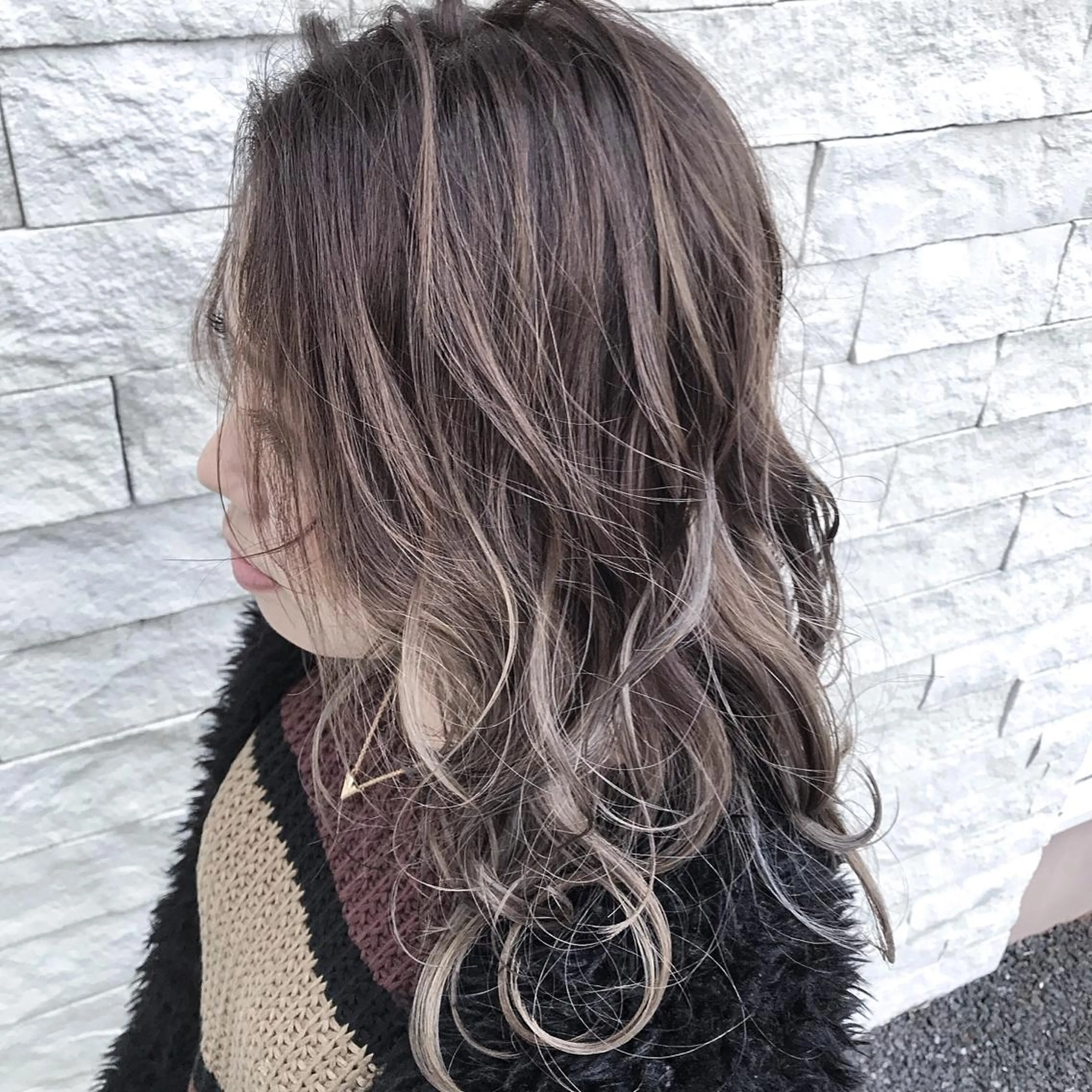 セミロング カラー EARTH石巻店 尾形  裕のヘアスタイル