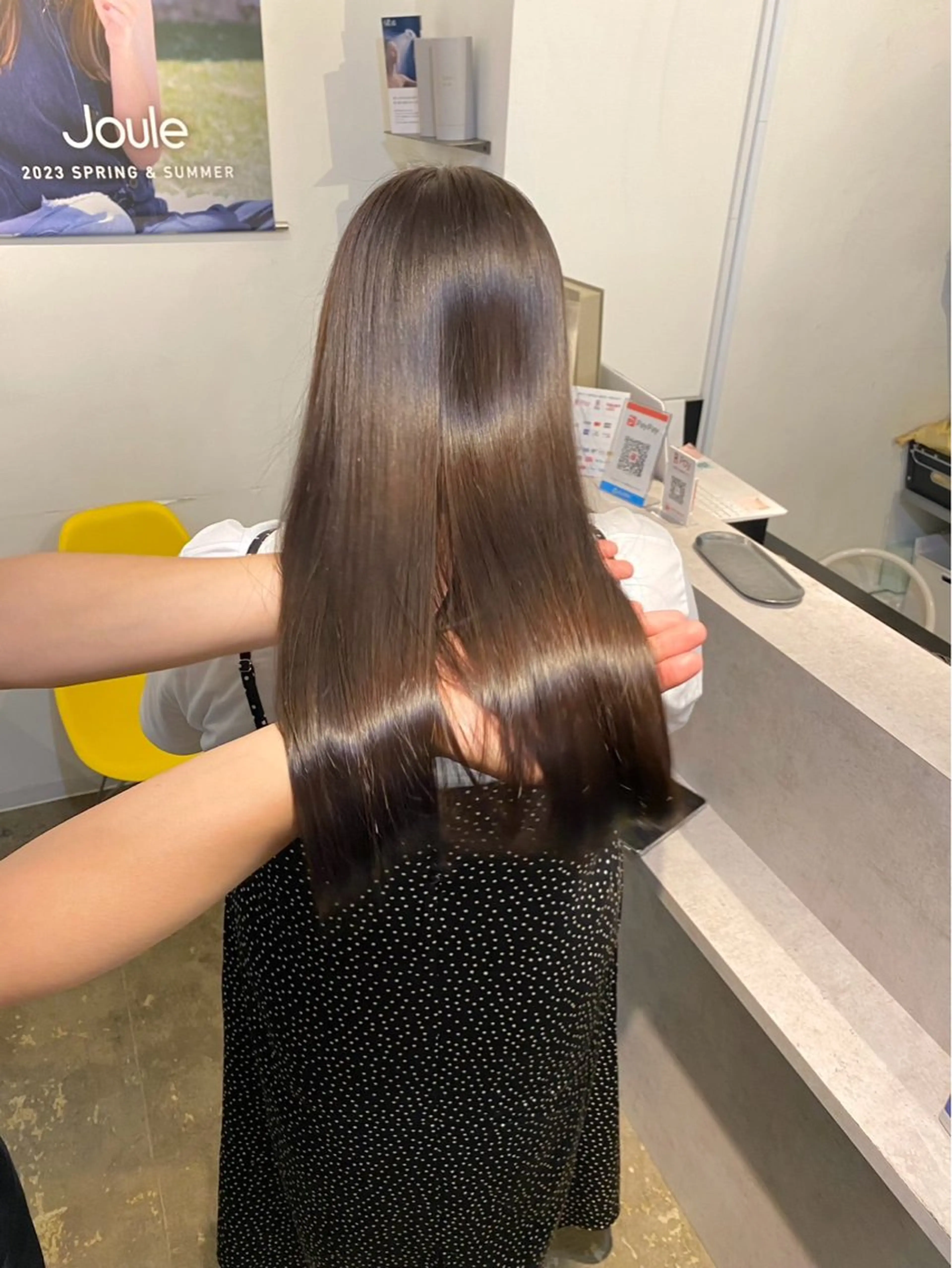 ロング カット 縮毛矯正 トリートメント ボブ×レイヤーカット 艶髪🇰🇷中山蓮のヘアスタイル