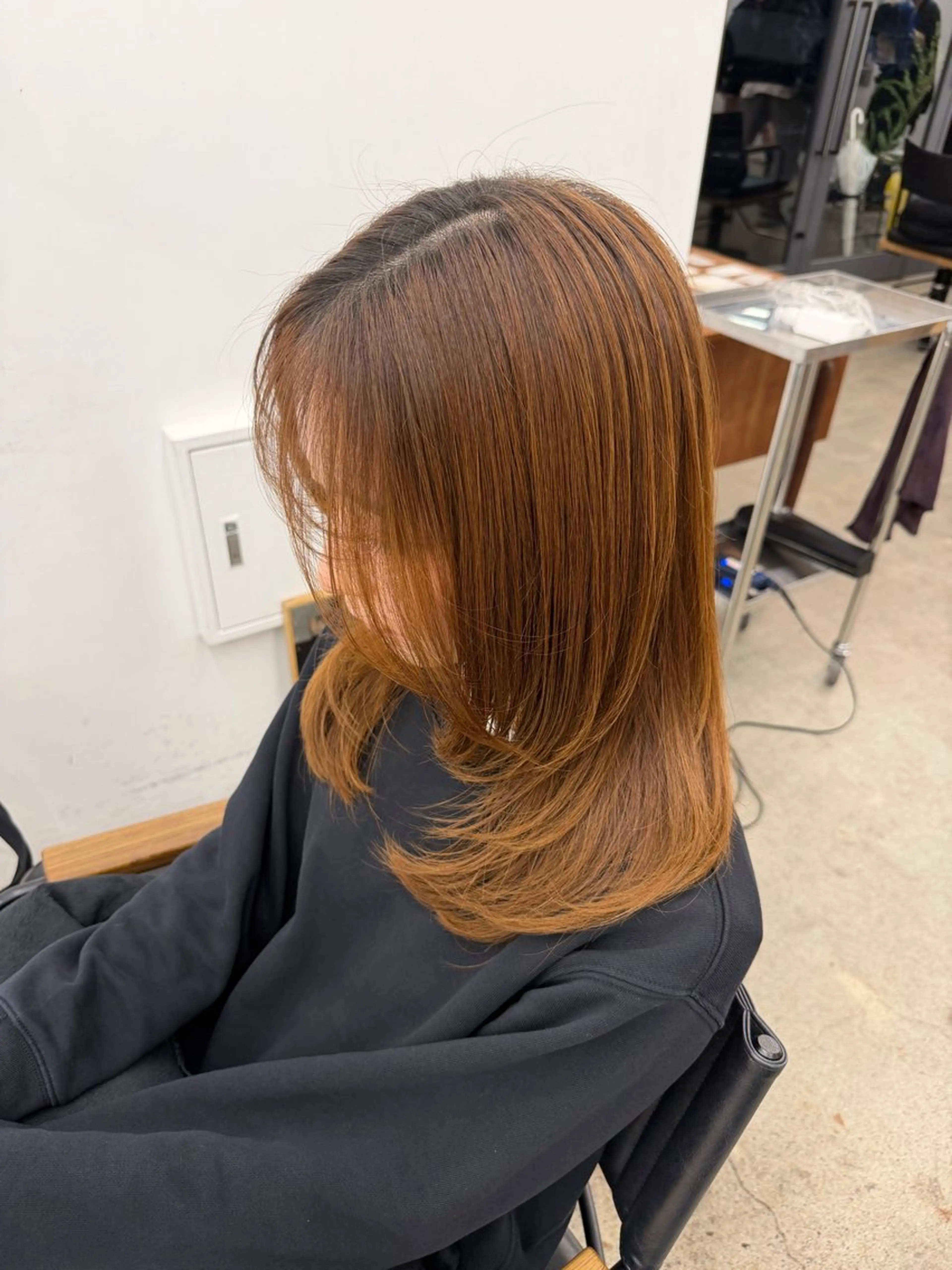 セミロング パーマ 縮毛矯正 ダブルカラー 大募集中❣️ あいりのヘアスタイル