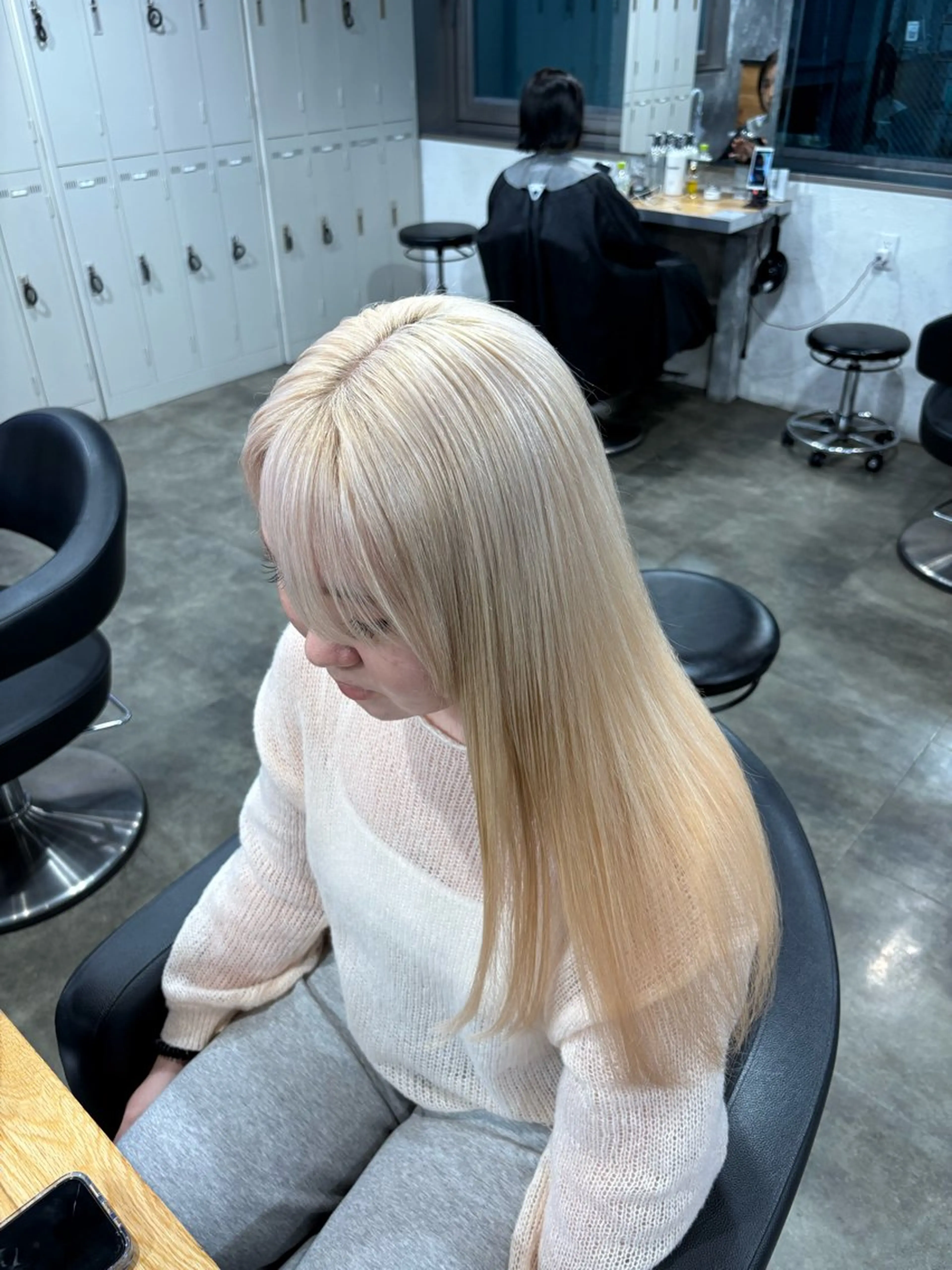 ロング カラー ヘアカラー ハイトーン 横浜💞ミオのヘアスタイル