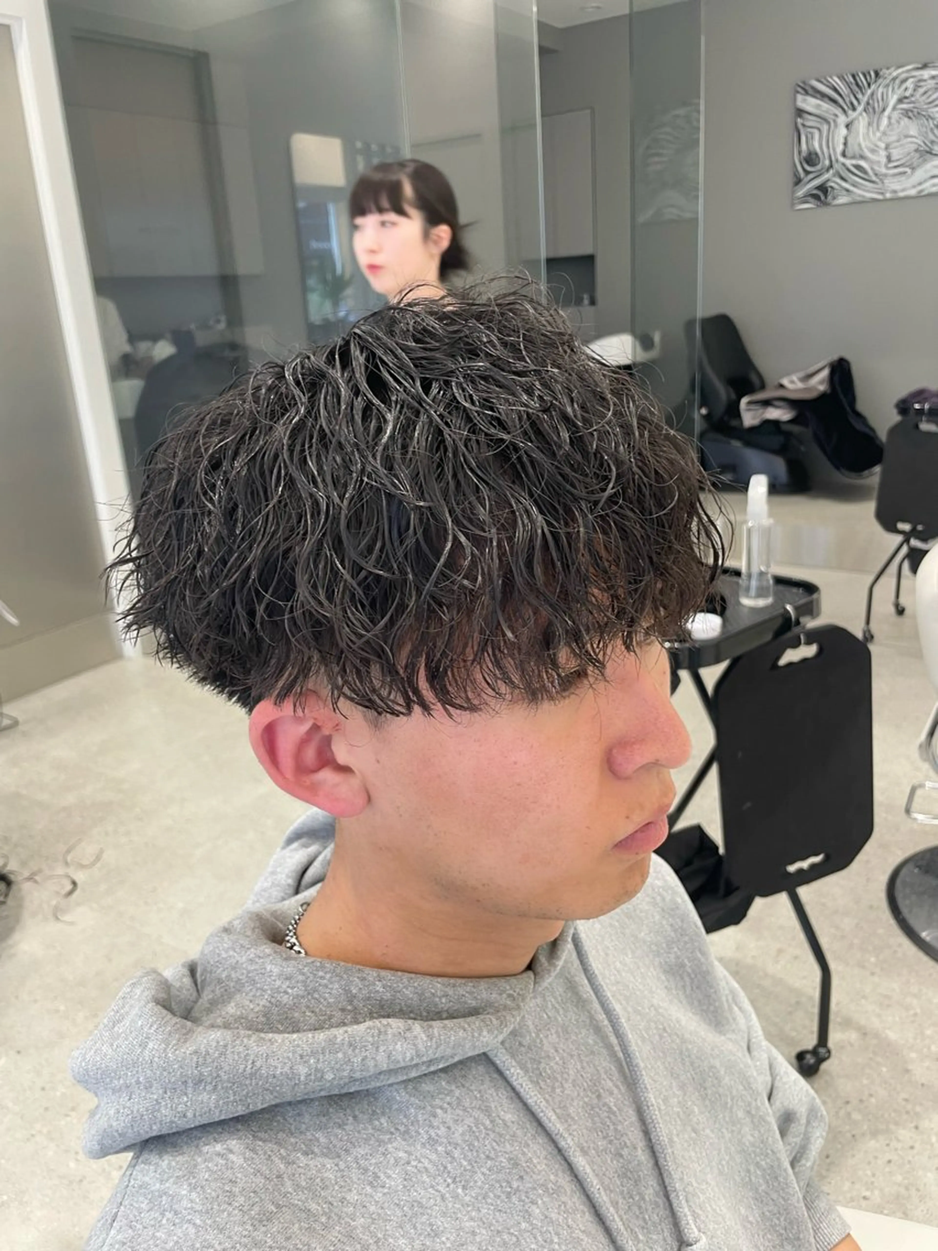 パーマ メンズ 無料ショートモデル 募集中❗️秋山ひらいのヘアスタイル