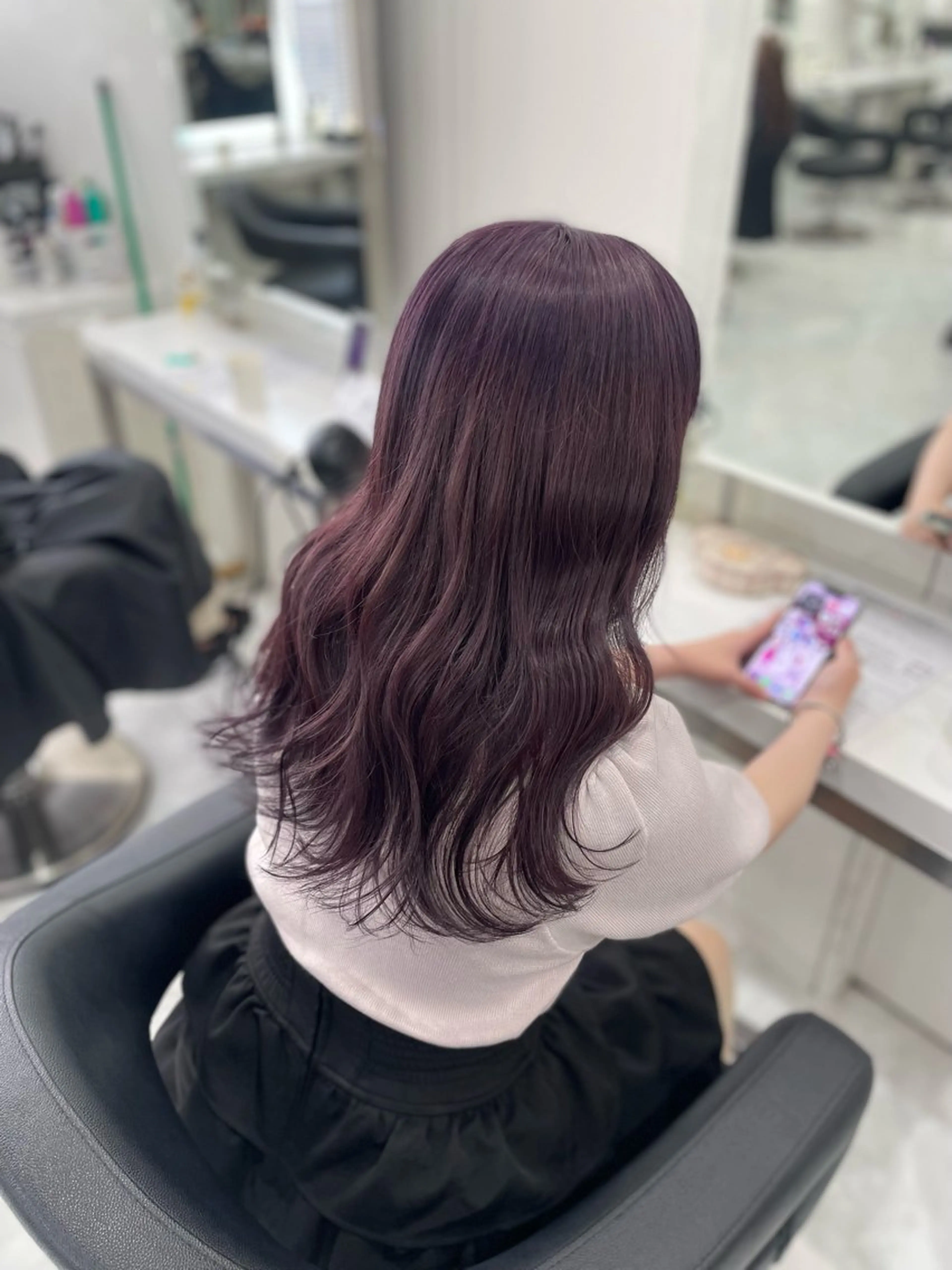 セミロング ヘアカラー トリートメント 💗トレンドモテヘア Natsumi 💗のヘアスタイル