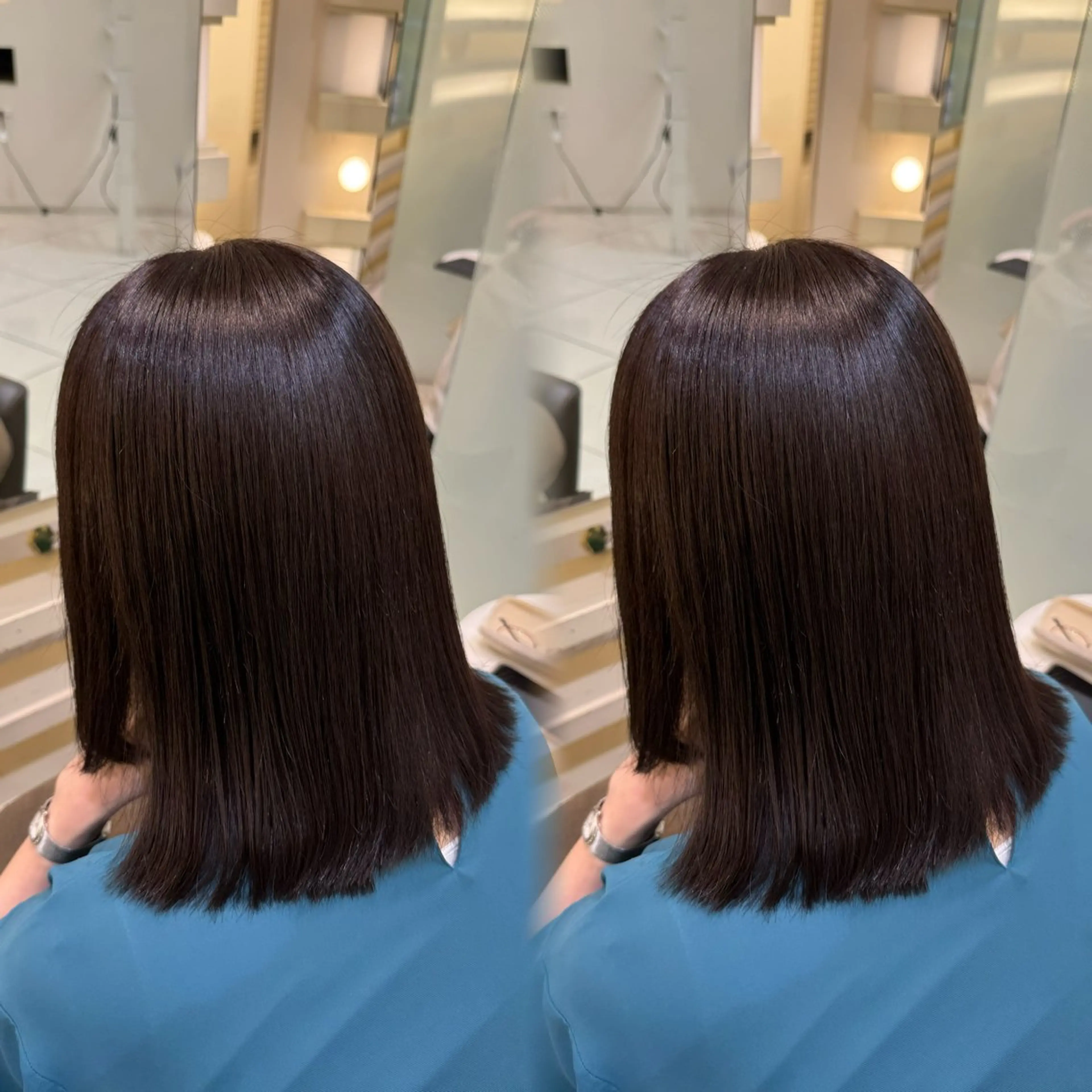 セミロング 酸性ストレート 艶髪/カラー/ 銀座/RINA🎀のヘアスタイル