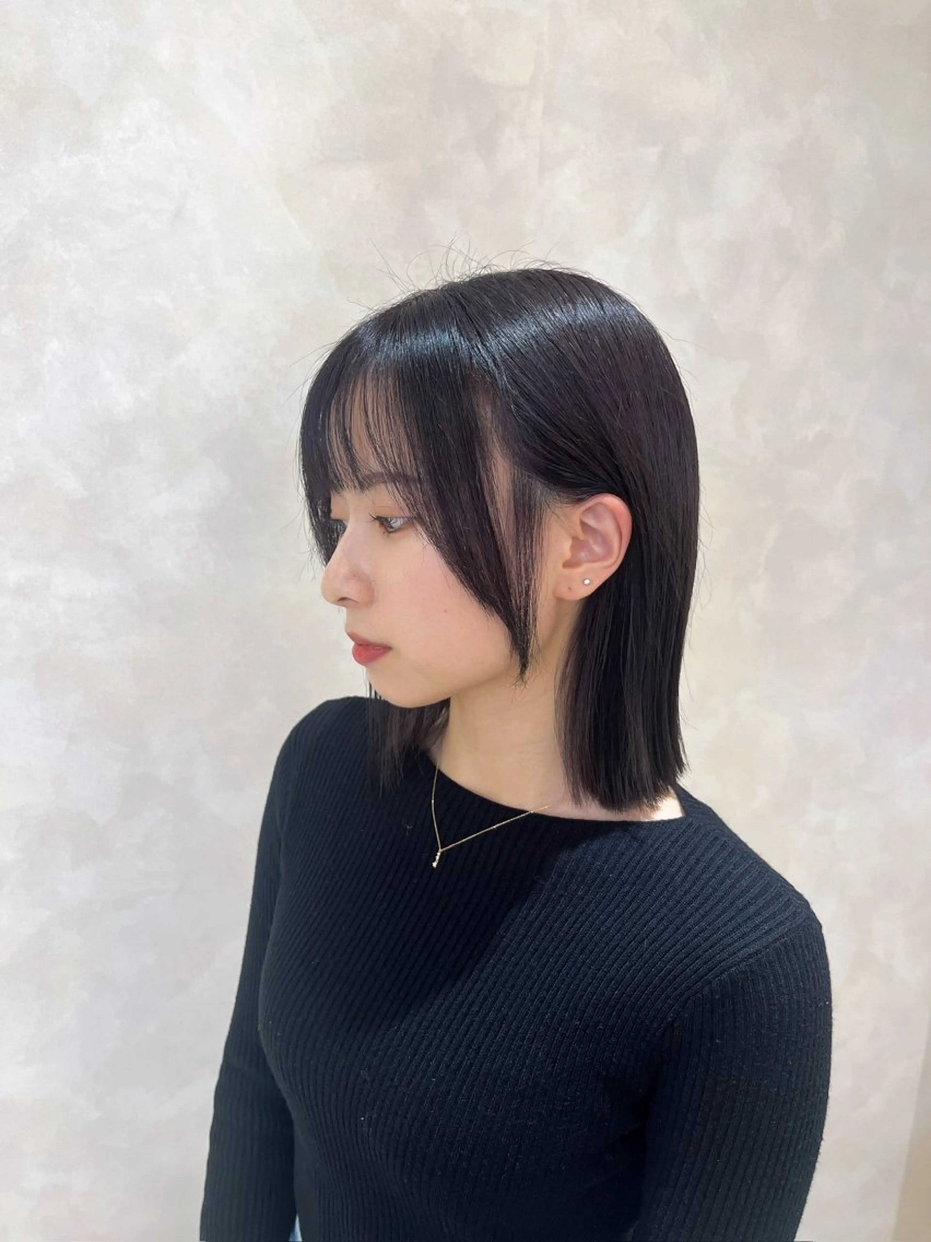 ミディアム 似合わせカット カット ヘアカラー nao🎀zina 透明感/艶髪のヘアスタイル