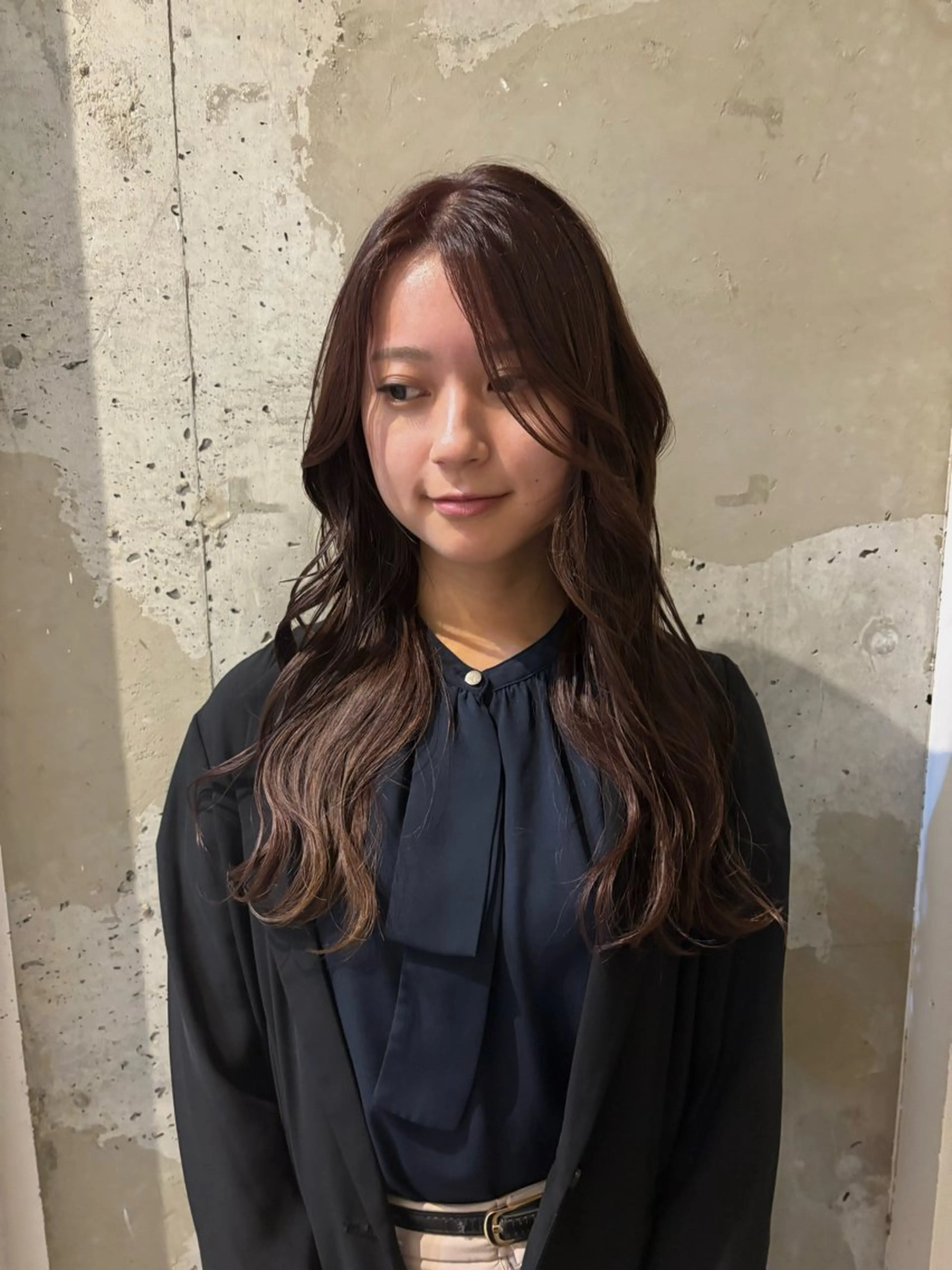 セミロング ヘアカラー 中田 桃夏のヘアスタイル