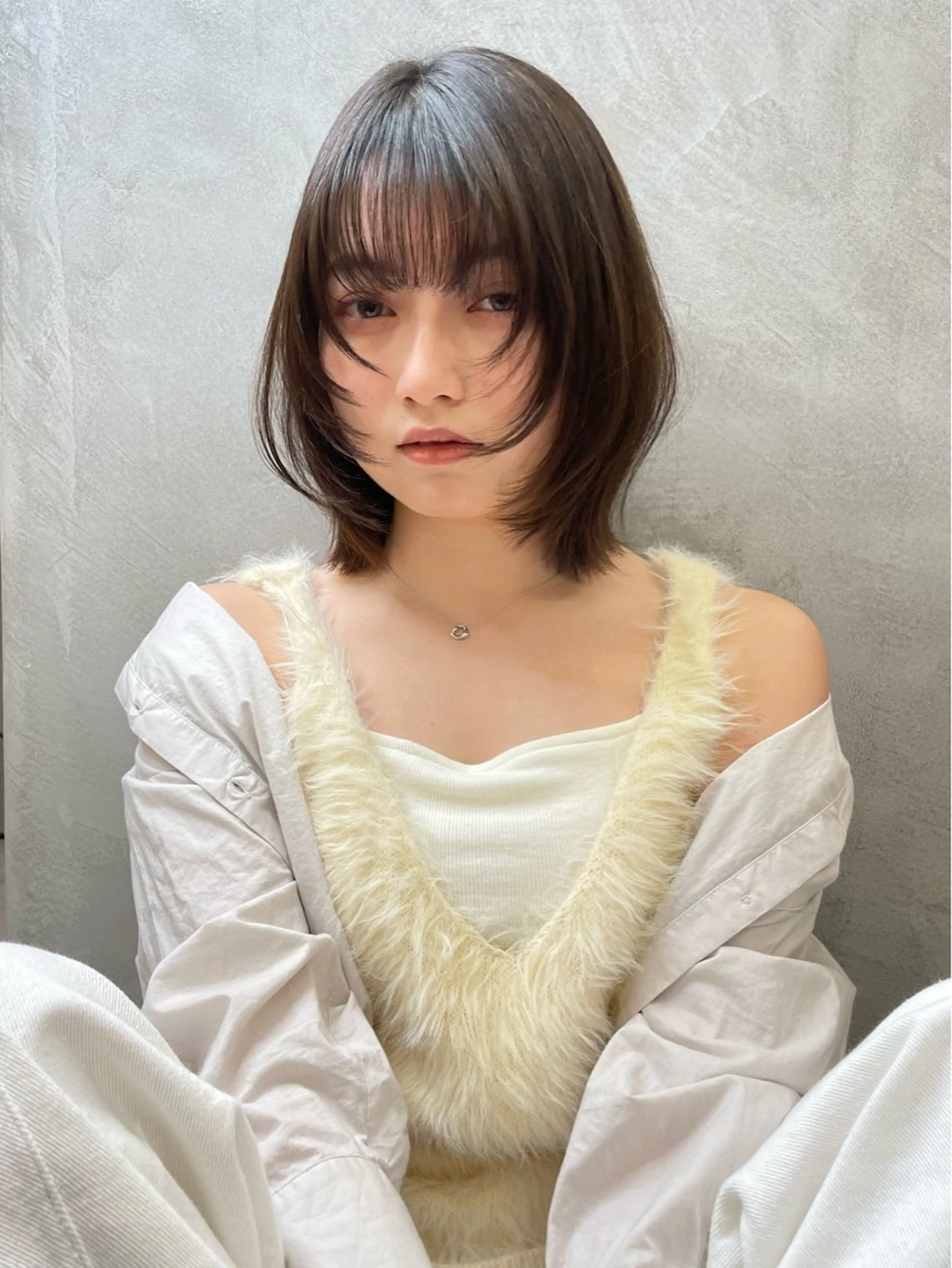 ミディアム レイヤーカット くどうももか 浦和　ショート　ボブのヘアスタイル