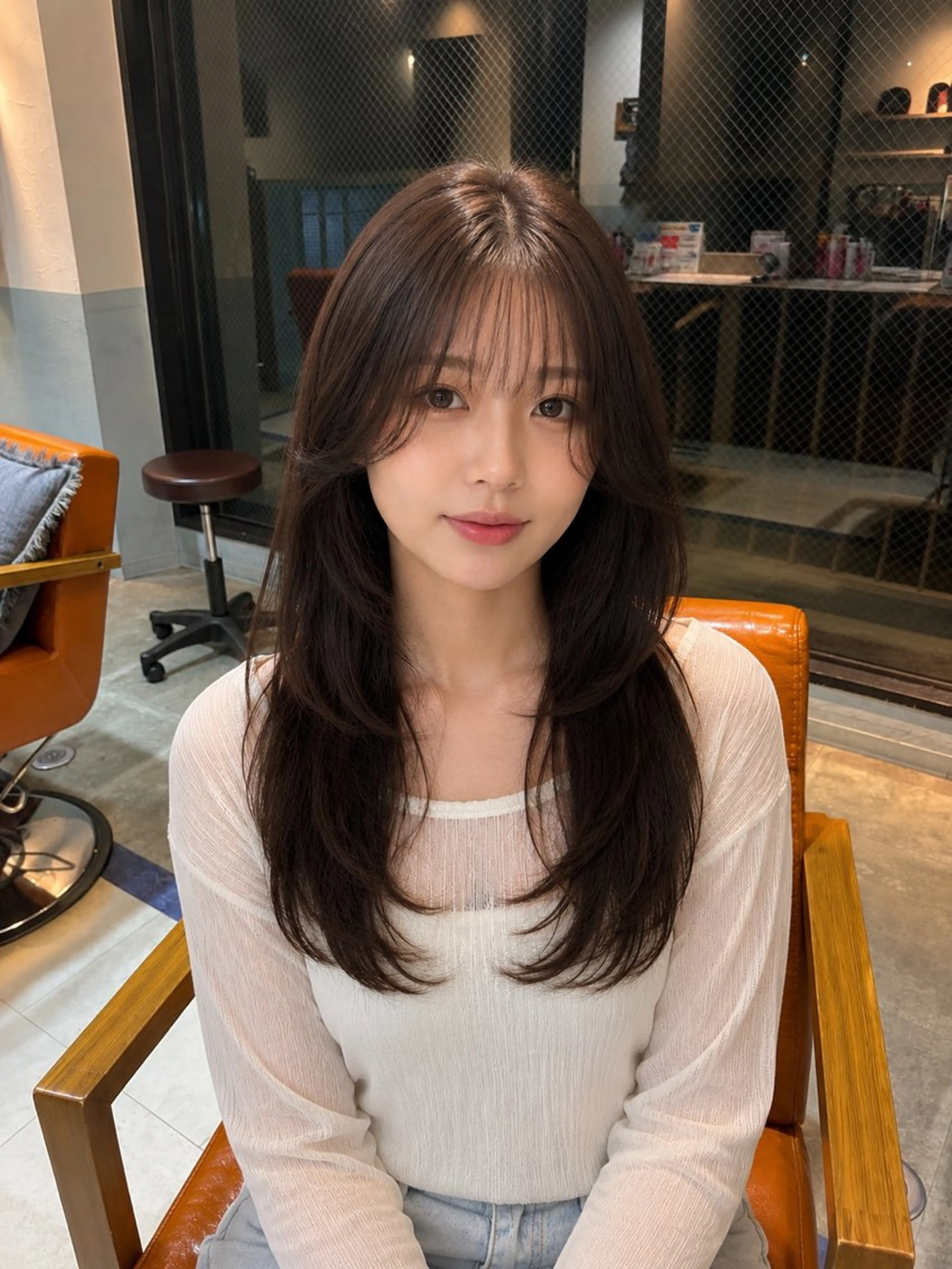 セミロング カラー カット ヘアカラー トリートメント 透明感ヘア×髪質 改善💎HARUKAのヘアスタイル
