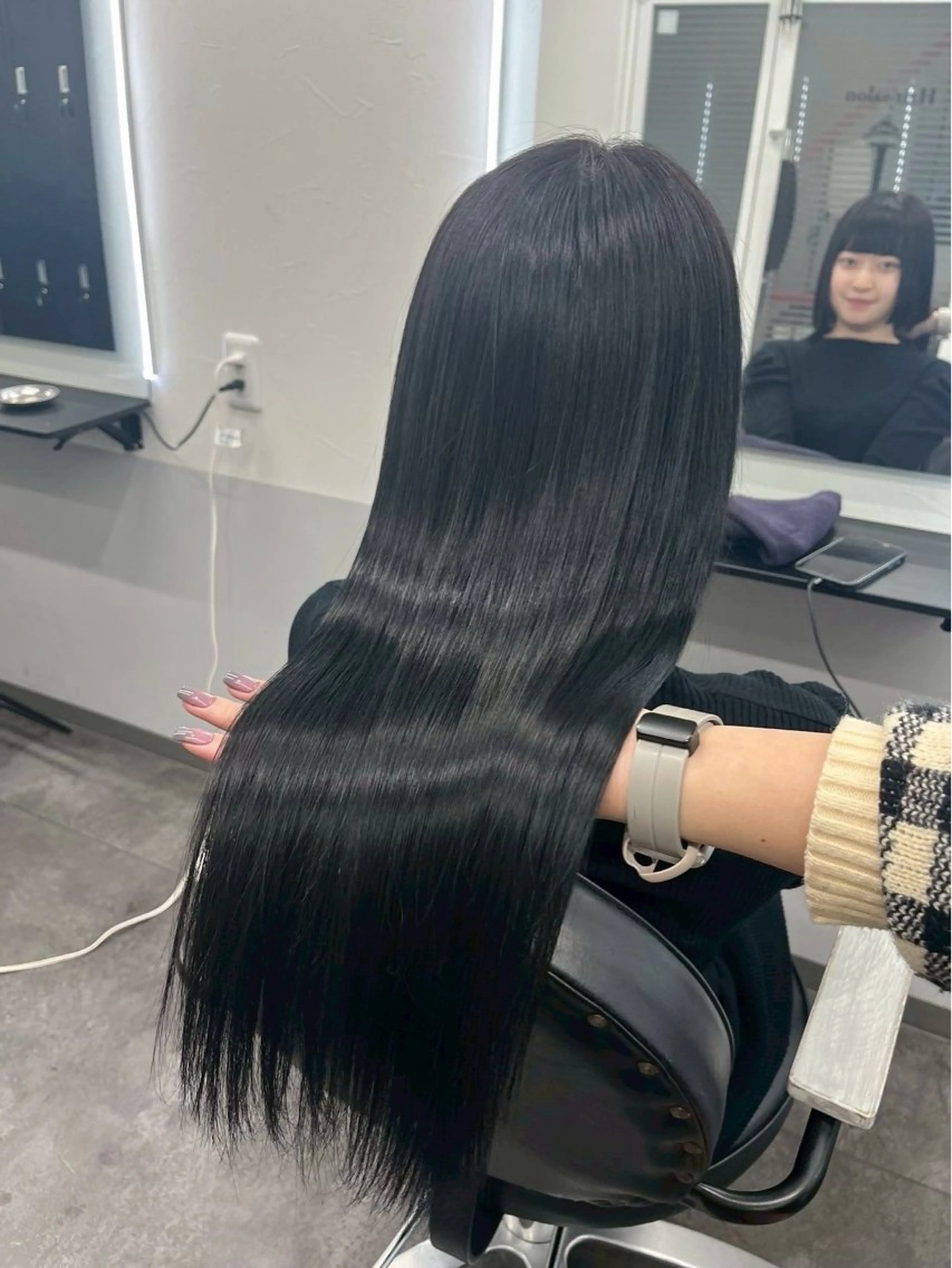 ロング カラー パーマ 【うねり/広がり/ 縮毛矯正】💟まなみのヘアスタイル