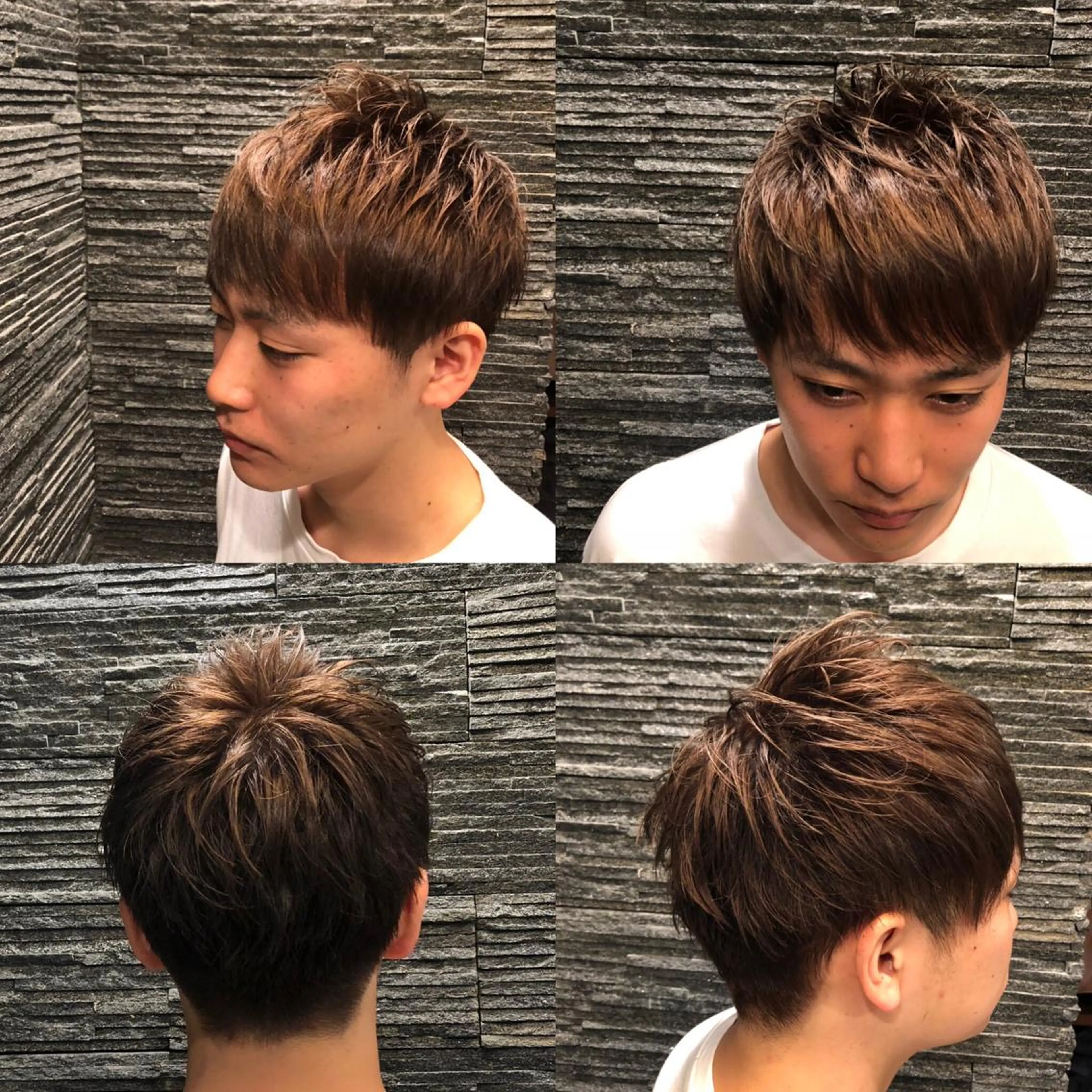 ミディアム カット メンズカットフェード パーマ/前山竜貴のヘアスタイル