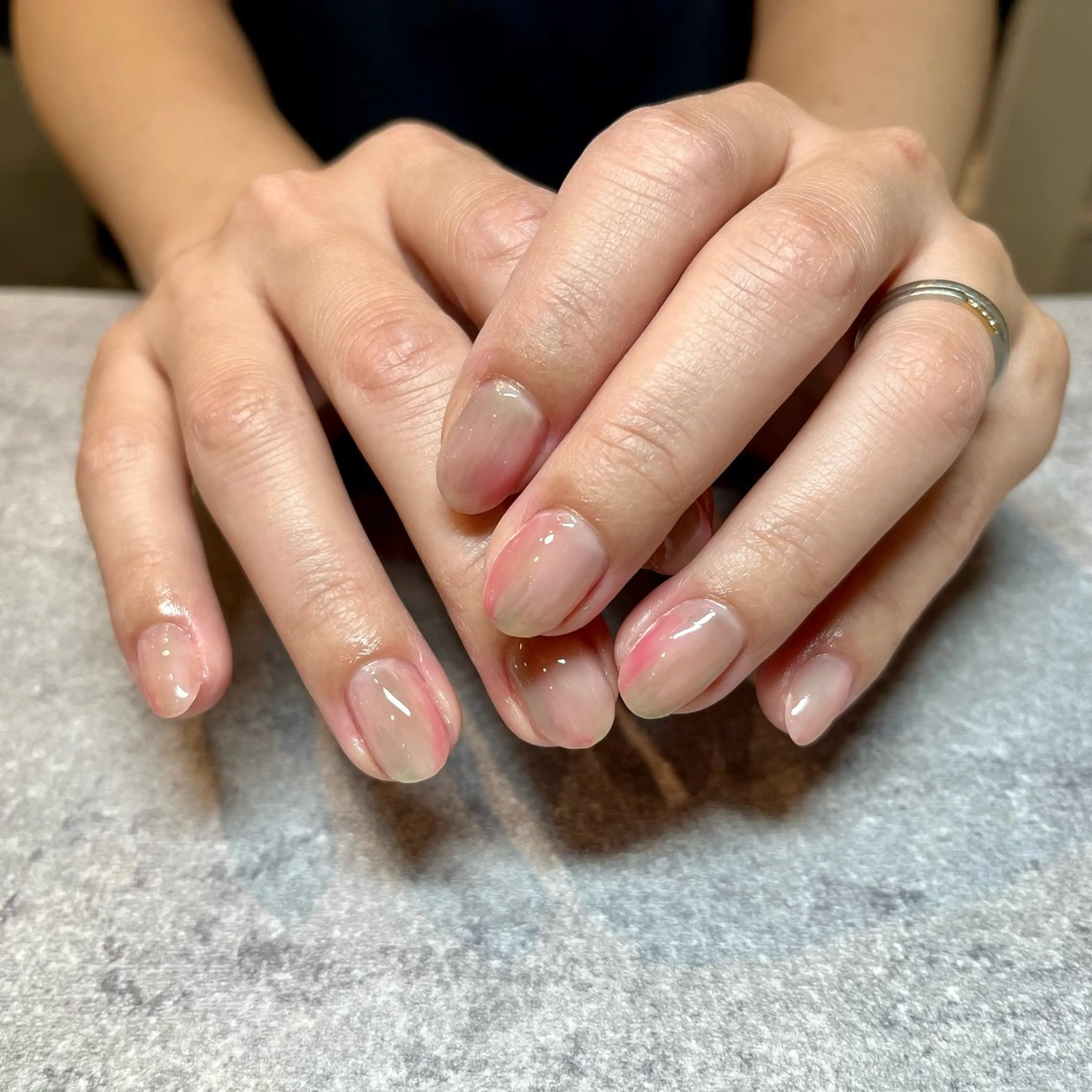 ネイル ニュアンスネイル ピンク nail salon Lanaのネイルデザイン