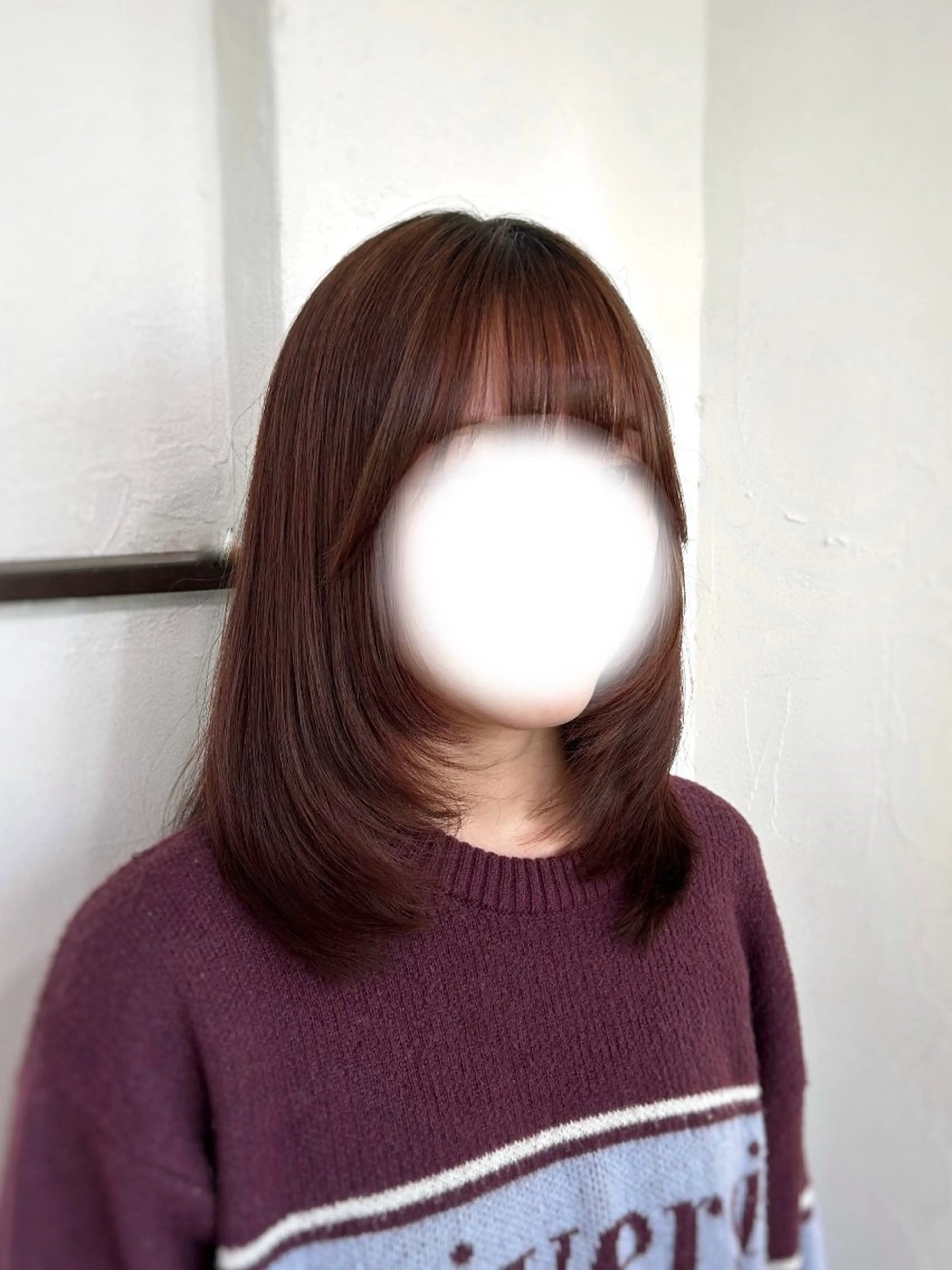 セミロング ヘアカラー トリートメント たきぐち さくらのヘアスタイル