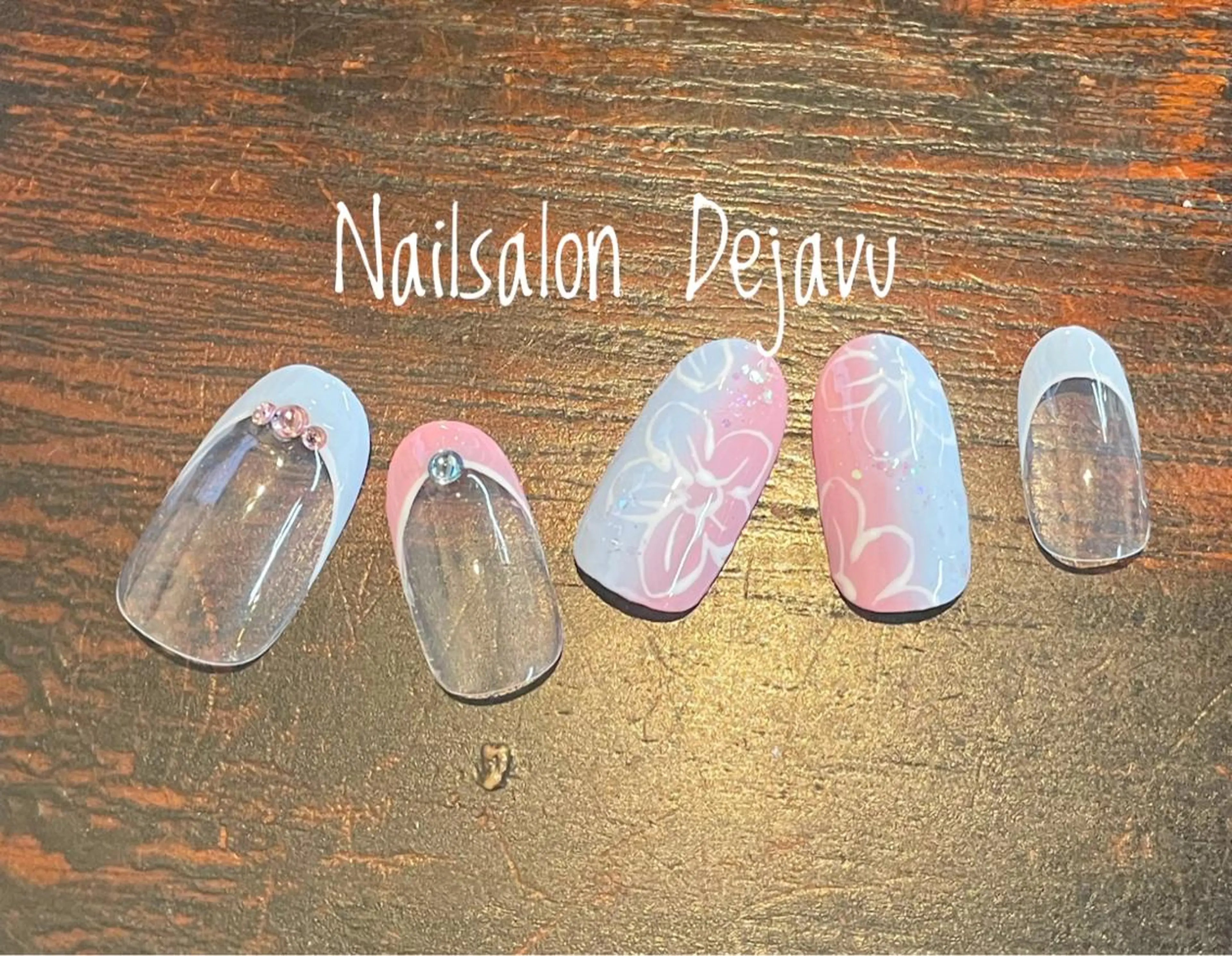 ネイル アートネイル フラワーネイル ジェルネイル 春ネイル ハンドネイル Nailsalon Dejavuのネイルデザイン