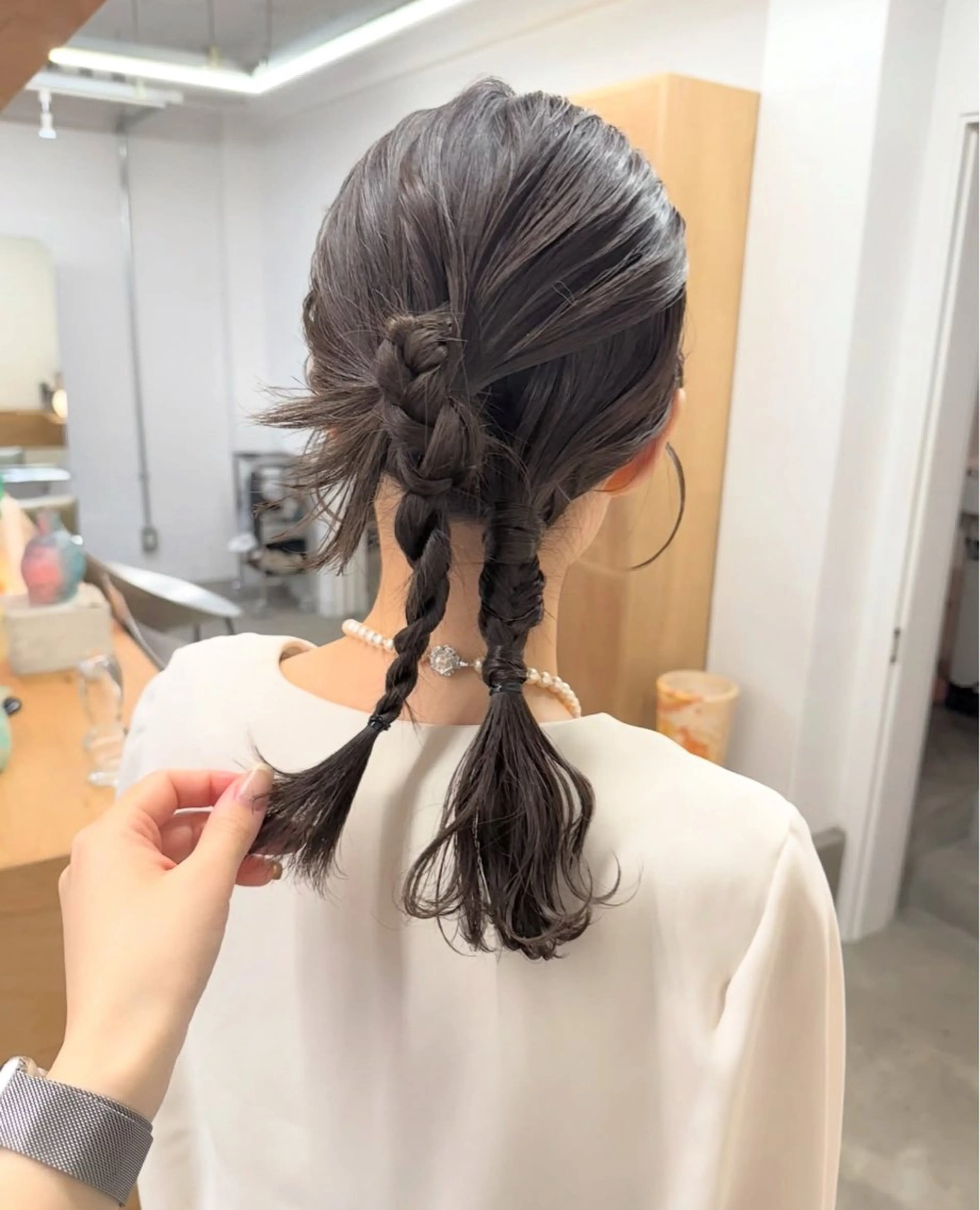 ミディアム カラー ヘアアレンジ ヘアカラー 坂本 圭太朗のヘアスタイル
