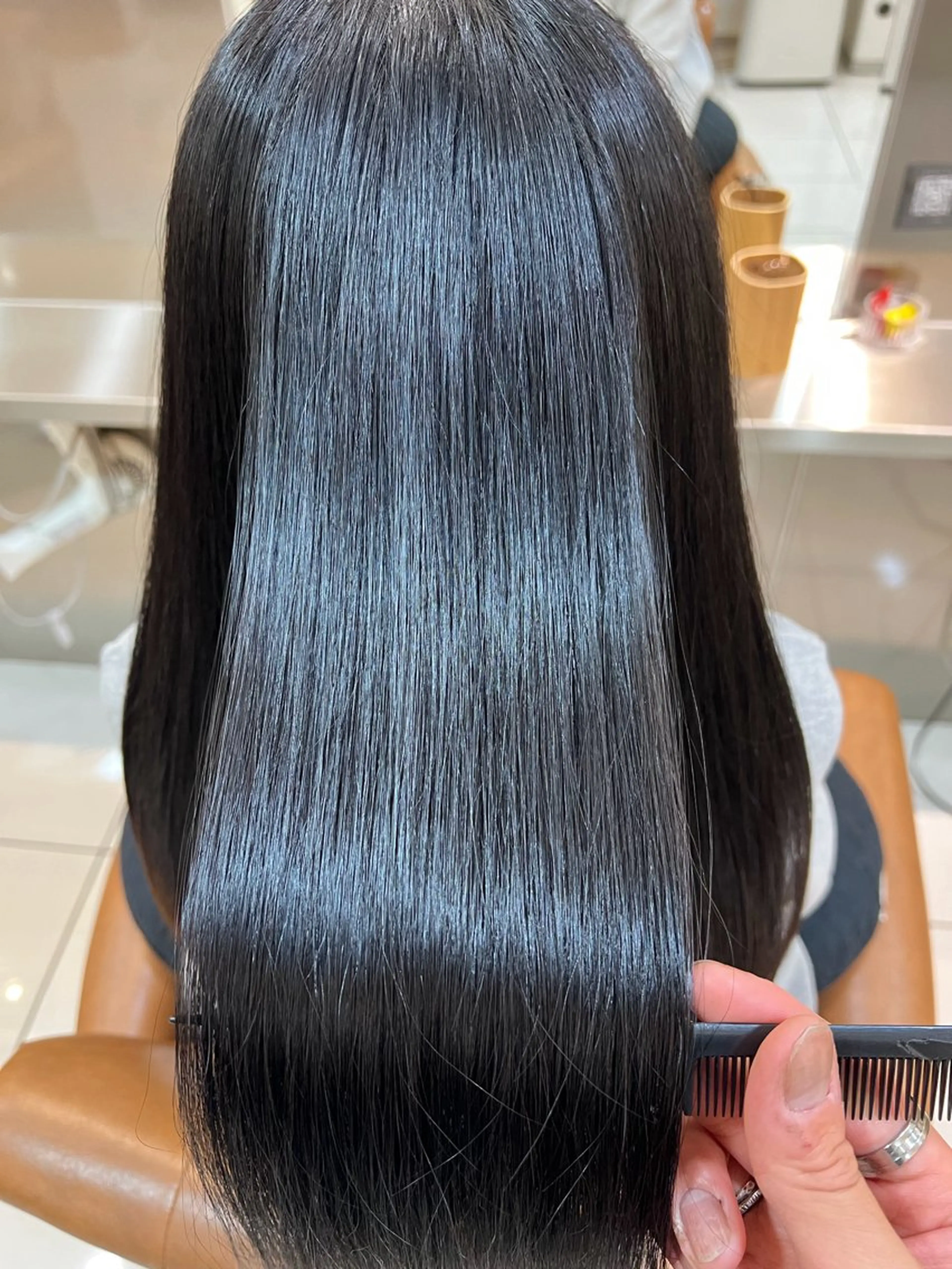 ロング ショートボブ ボブ 髪質改善 縮毛矯正 トリートメント 縮毛矯正 ヘッドスパ unlepont 江坂[髪質改善]🪽のヘアスタイル